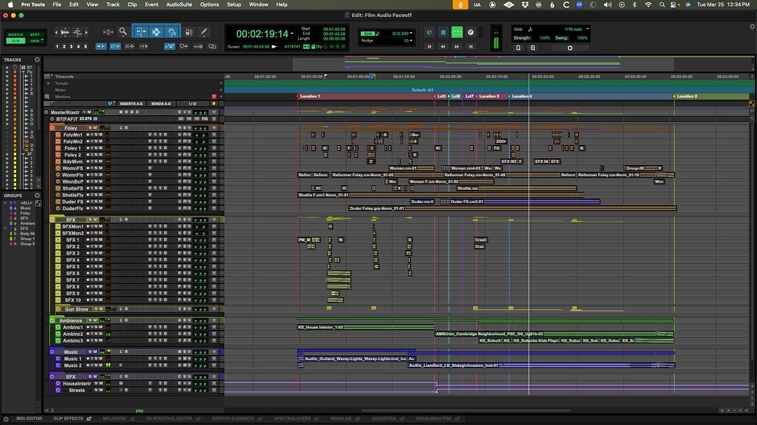 Finalizing the mix for the Film Audio Face Off