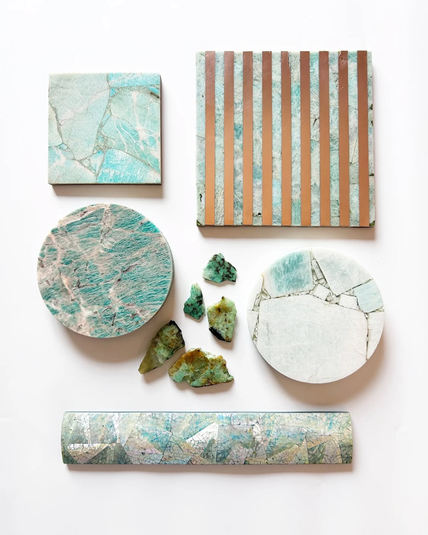 Amazonite speaks in shades of blue-green, telling a story of movement and stillness, of light and depth.
.
.
.
.
#jaccana #jaccanacreates #craftshmanship #stone #art #artistry #handmade #premium #abstract #material #objects #amazonite #amazonitestone #blue