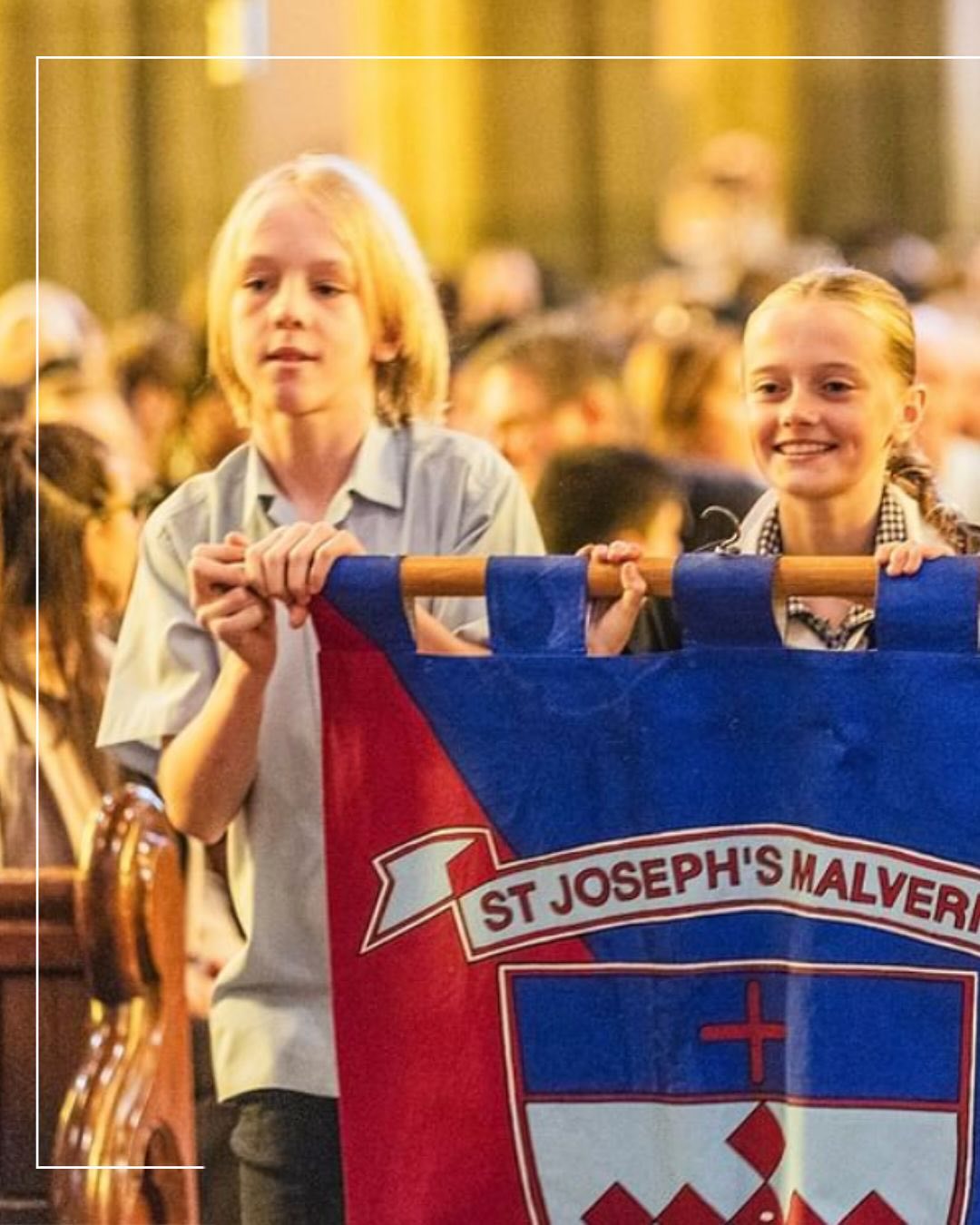 Arise, Shine! MACS Schools Celebrate Catholic Education Week!
Our Year 6 Leaders Bridget, Callum and Maximillian were captured by MACS photographers at St Patrick’s Cathedral as they processed into the Church proudly carrying our school banner. They were joined by many students from nearly 300 schools across the Archdiocese of Melbourne who came together to celebrate Catholic Education Week, inspired by the motto of Jubilee 2025—Pilgrims of Hope—hearing the call to radiate the light of faith in every aspect of their lives. This was a wonderful opportunity for them to be part of this very spectacular annual event. We look forward to making this part of a tradition for our Year 6 Leaders at St Joseph’s.