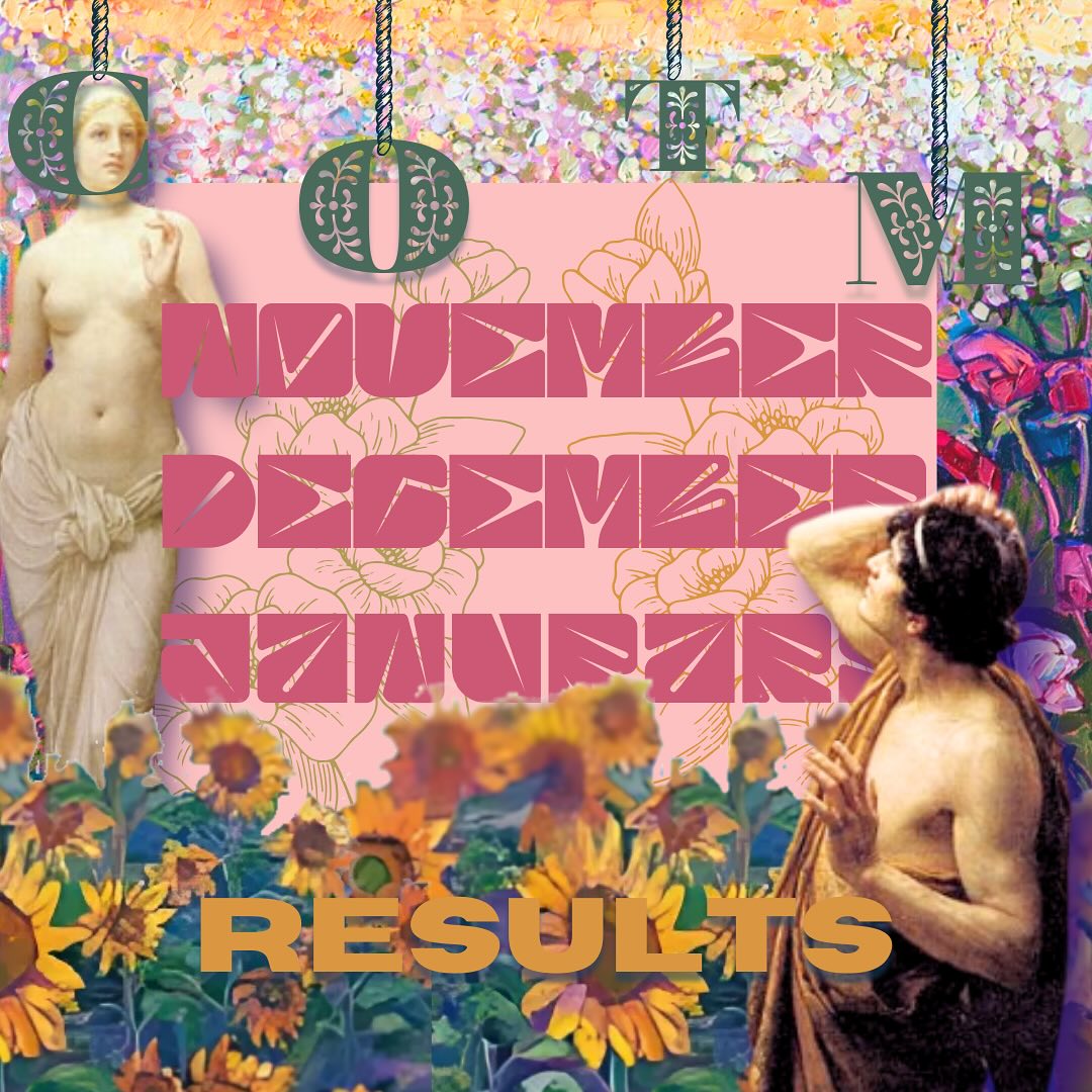 The November, December, and January COTM results are here! Thank you to all those who submitted and congrats to the winners!