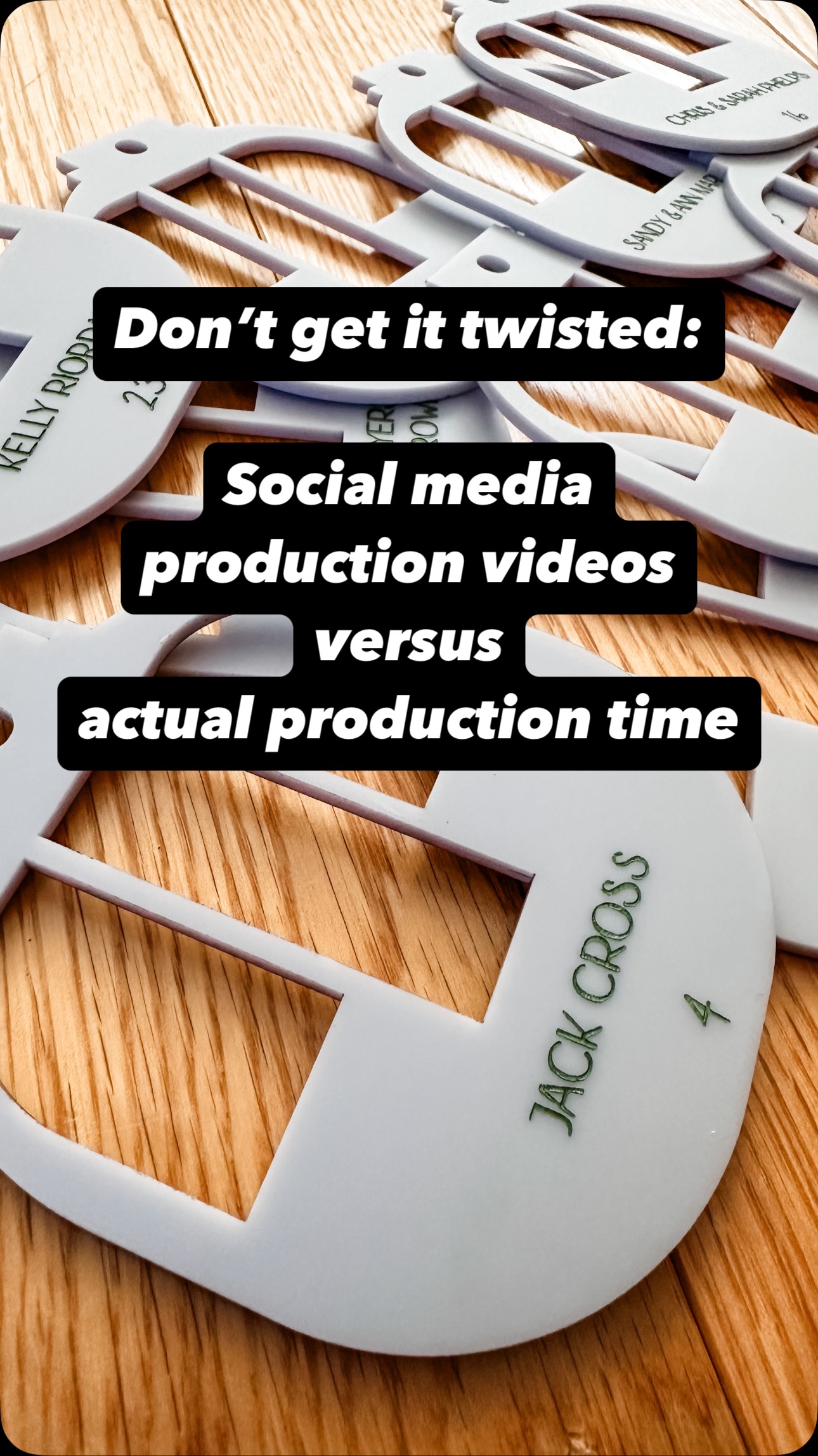 📢 Have you ever wondered why makers charge the prices they do?📢
Perhaps you’ve naively thought that owning and operating a laser means the work that’s produced isn’t handmade. Or that it’s “easy” because the machine is “doing all the work”. The laser is a tool to aid in the creation of products, just like a saw is to a woodworker or a brush is to a painter. It isn’t in fact “doing all the work”.
The amount of work, skill, and hours needed to bring a product to fruition once it comes off the laser is actually mind blowing. It’s countless hours of prepping, painting, unmasking, cleaning, packaging, and more. I charge the prices that I do because on top of the cost of design software, machinery, materials, and more, the amount of time and labor I spend on creating products is immense. And deserves to rightly be paid for.
So please keep in mind that if a product is too expensive for you, it doesn’t mean that it’s too expensive. It just means that it’s not currently in your budget…not that it’s not worth it.
I’ll be here for the next several days painting and unmasking these gondolas for an upcoming wedding for @paperrefinery. Trust me though, they’ll be so worth it.✨
#laserengraved #laserengraving #thundernova #acrylic #signage #weddingdecor #eventdecor #designhousebybrittany