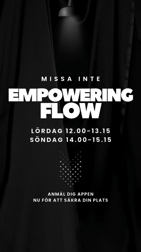 Missa inte Empowering flow denna helg!
Samt massa andra klasser vi kommer erbjuda er, allt för att sprida så mycket träningsglädje som möjligt!
Hoppas vi ses!