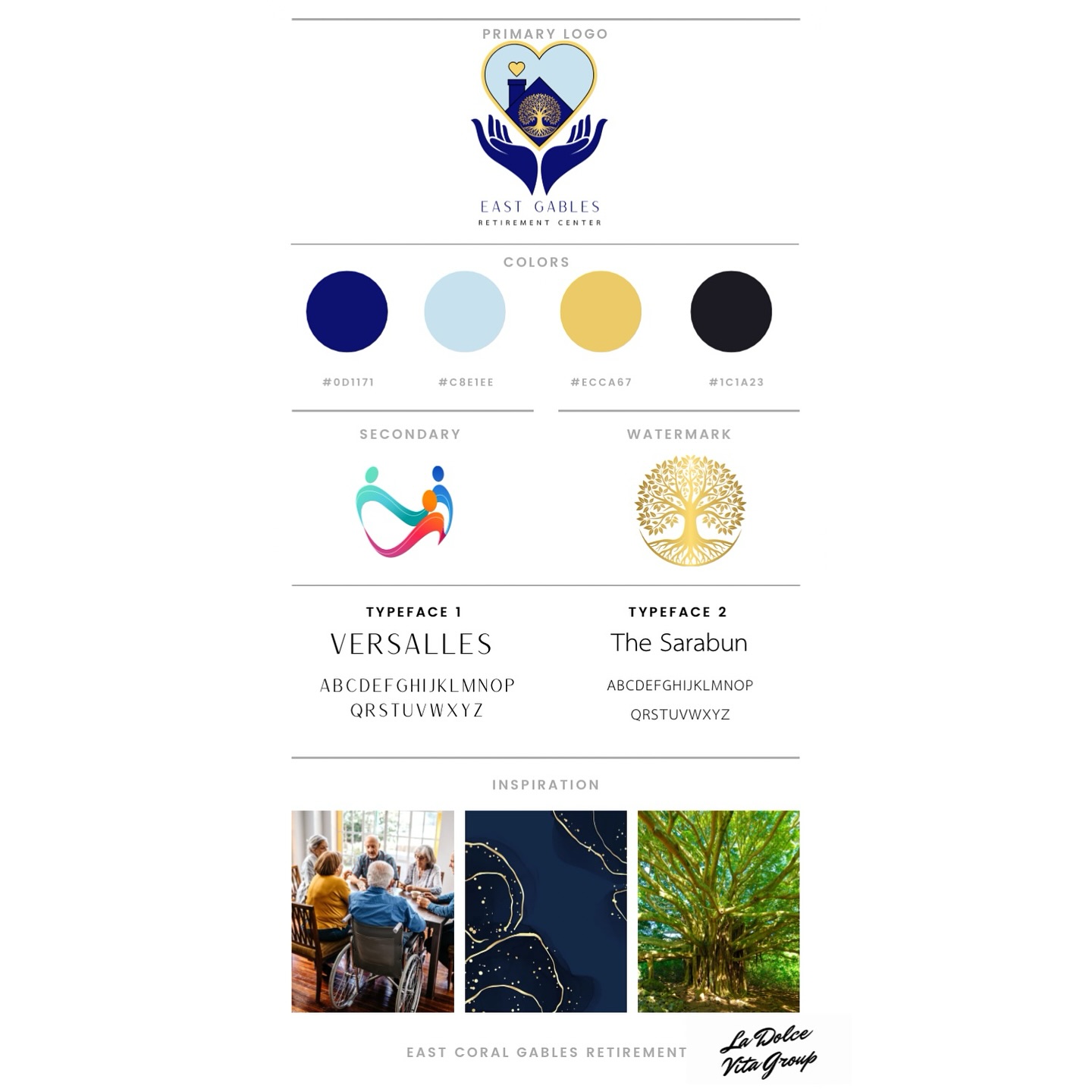 Special thank you to our long time client @rosalybermudez for always being a loyal supportive client. We are always so happy to create for her and all of her business ventures. If you have a loved one in Miami and need somewhere loving and caring please connect with Rosie!
What we did for East Gables Retirement:
- Created a new logo kit that includes all items seen
- Created a brochure for them to give to all potential clients