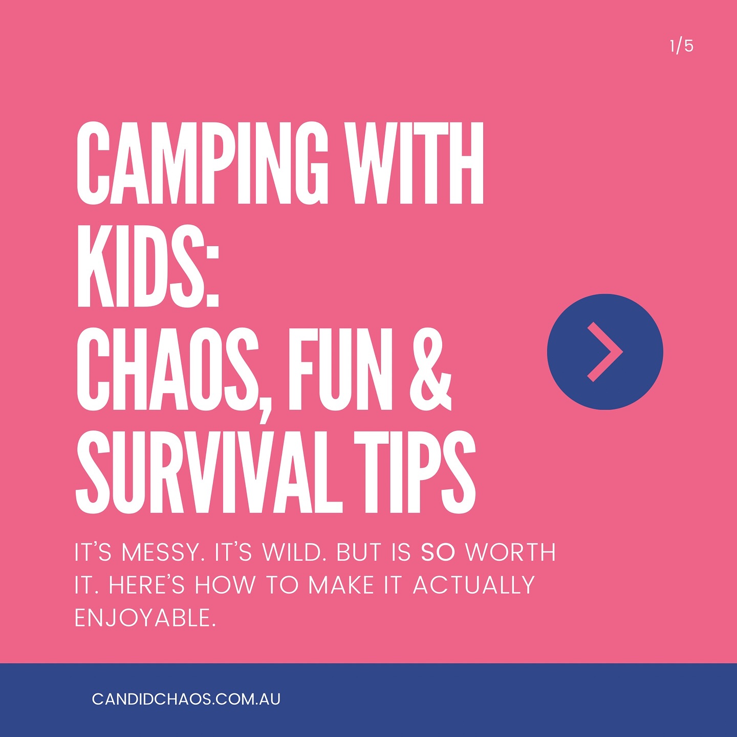 Camping with kids? Not for the faint of heart. ⛺🔥
Gone are the days of peaceful mornings by the fire, now you’re stopping toddlers from eating dirt, keeping them away from the flames, and somehow managing to still have a good time.
Swipe for the reality of camping with little ones + my best survival tips!
Read the full blog - click the link in bio or visit candidchaos.com.au ✨
Would you take your toddlers camping? Or is this your idea of a nightmare? Tell me in the comments! ⬇️
#camping #campingwithkids #outdoors #outdoorplay #family