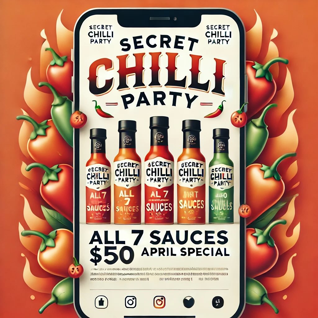 š„ MEET THE FAMILY š„
From sticky and sweet to bold and blazingāthis is the Secret Chilli Party range: handcrafted, small-batch, and packing serious flavour.
š SCP Breaky Sauce ā Fermented for 3 years. Deep, savoury, and built for eggs, toast, or anything needing a wake-up call.
š„¢ Wok This Wei Chilli Crunch ā Crispy, garlicky, and addictive. Your noodles will never be the same again.
š Ćpice of Peach ā Sweet, juicy peach with a sharp chilli edge. Wild on cheese, wings, and glazes.
š¶ļø Tomacco ā Sharp, tangy, green Tabasco-style heat. Aged and full of bite.
š„ Big Willieās BBQ Sauce ā Sticky, bold, and unapologetically loud. Think chargrill, ribs, and burgers.
šÆ Fermented Hot Honey ā Sweet, spicy, rum-barrel aged honey magic. Unreal on pizza, fried chicken, haloumi and more.
š Miso Inferno ā Fermented habaneros, smoked tomato miso, agridulce onions. Deeply umami and seriously hot.
For the month of April, get the entire 7-sauce lineup for $50, or $65 shipped anywhere in Australia. Itās the ultimate setāwhether youāre a flavour hunter, a heat seeker, or just sauce-curious.
š© DM to order or try the full set. Youāll want them all.
#SecretChilliParty #HotSauceLineup #AprilSauceDrop #HandcraftedHeat #FermentedFlavours #AustralianMade #ChilliLovers #SauceObsessed