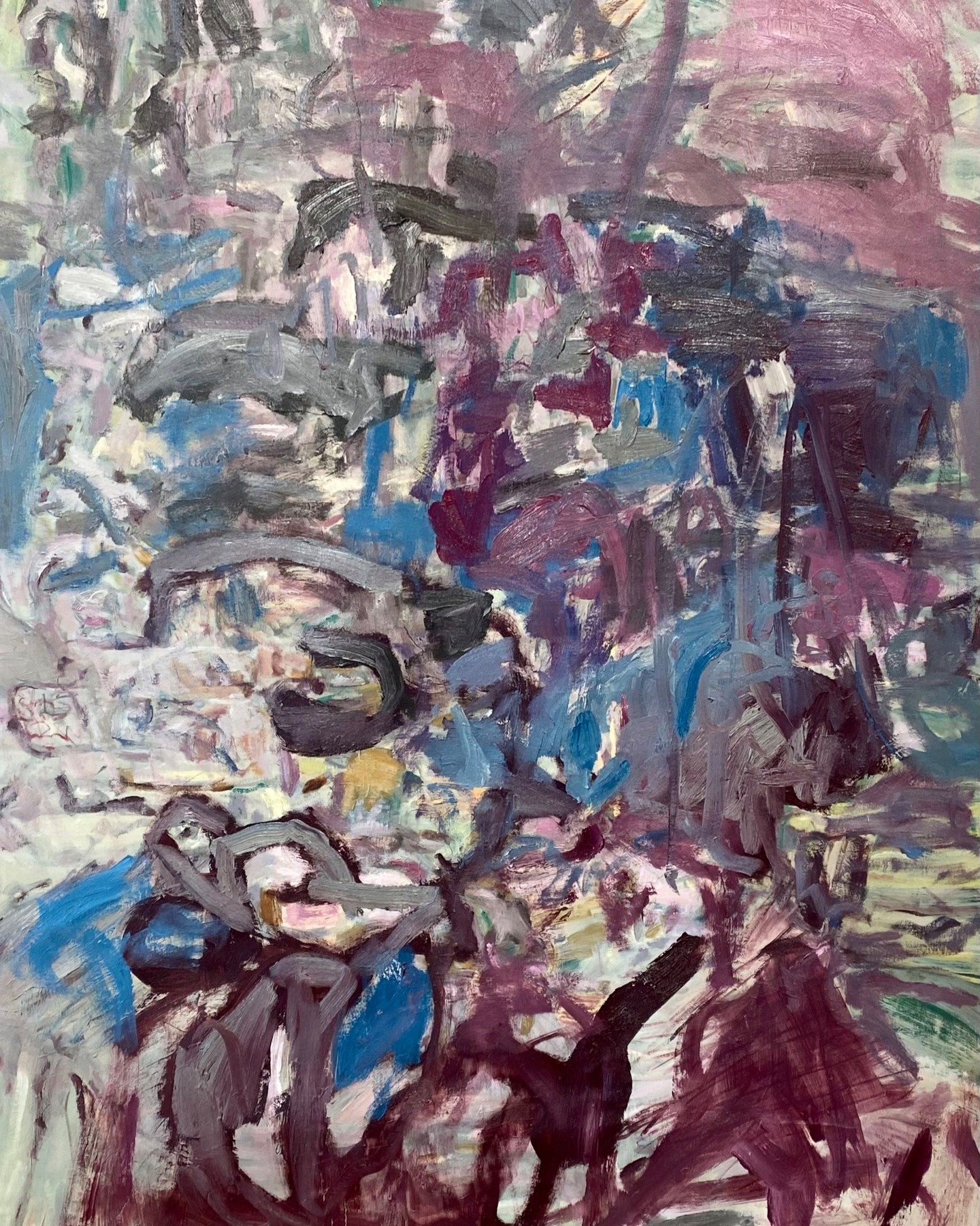 Plusieurs couches, plusieurs couleurs et beaucoup d'inattendu! Elle m'évoque le souvenir et le mouvement des vagues qui se fracassent sur les rochers ...
Dansez avec les vagues
2025 | 58X39 po huile sur toile #abstract #abstractpaintings #painting #oilpaiting