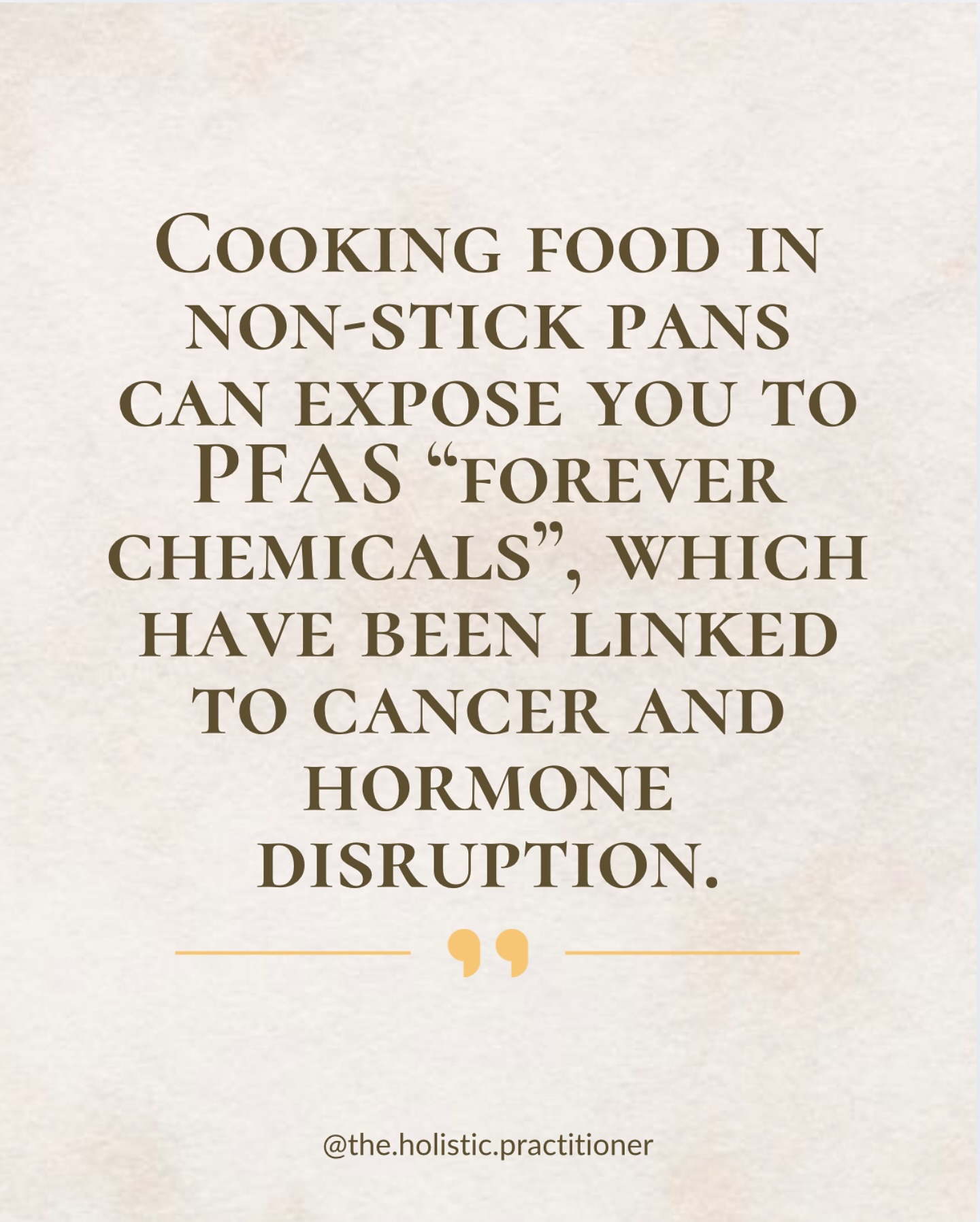 Your non-stick pan might be serving up more than just food…
Many non-stick coatings contain PFAS (“forever chemicals”), which have been linked to hormone disruption, immune issues, and even cancer. Over time, heat and scratches can cause these chemicals to leach into your meals.
If you’re looking for a safer alternative, consider switching to stainless steel, cast iron, or ceramic cookware.
#HealthWarning #ToxicFreeLiving #NonStickPans #PFAS #HormoneHealth #HealthyCooking #FoodSafety #WellnessTips #ChemicalFree #HolisticHealth