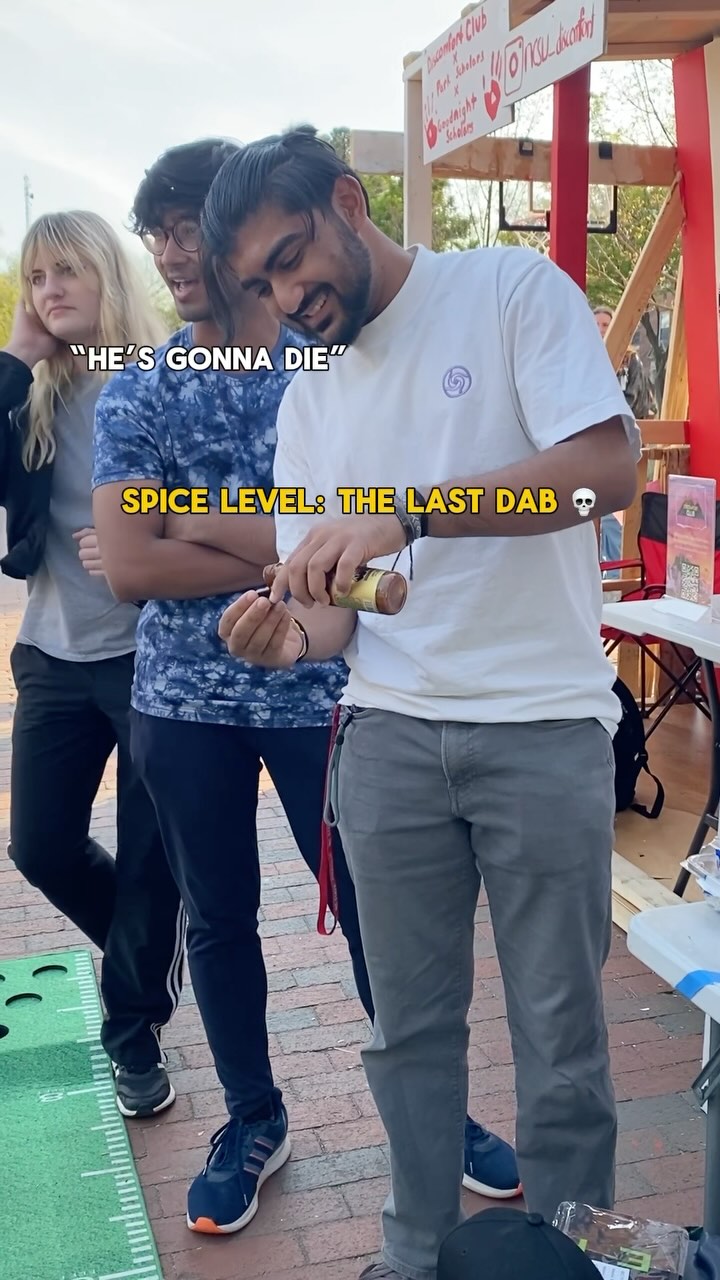 You donate, we drink a hot sauce level of your choice 🔥
Also someone come out and donate a generous amount for the Last Dab’s whole bottle, we’re intrigued by the confidence
Come out to our Carnival themed shack this week!!
🏔️
🏔️
🏔️
🏔️
#hotones #hotonessauce #spicy #hotsauce #shackathon #challenge #discomfortzone #discomfortclub #ncstate #ncsu #ncstateoncampus #studentlife #college #collegelife #growth #community #raleighnc #challenge #funny #shenanigans