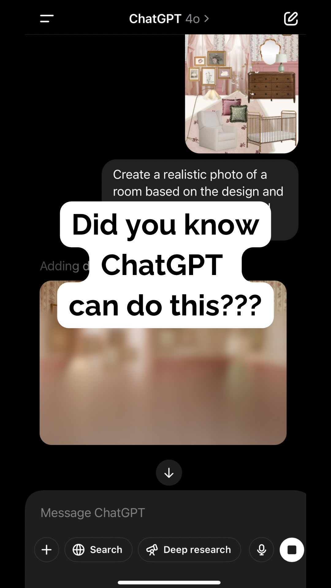 Umm ChatGPT, aka Tony Soprano, might be my new favorite AI image generator for interior design. Sorry Midjourney. Also… do I even need Photoshop anymore?
This makes concepting so much quicker for designers.
Also, since we’re best friends, that whole AI taking over the world - maybe Tony won’t whack me.. but I’ve seen how it goes.
#virtualinteriordesigner #edesign #aiinteriordesign #chatgpt #tonysoprano #interiordesigntech #openai