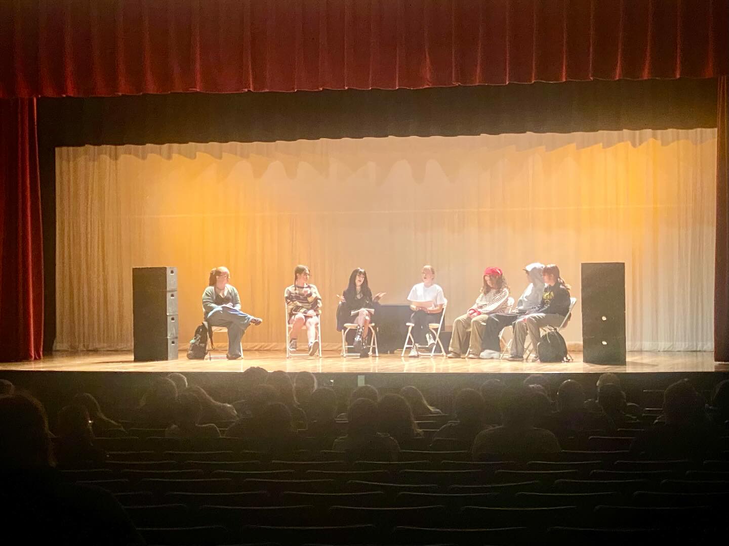 Yesterday, North Country hosted the VT Regional One Act Festival for the first time ever.
They welcomed students from Lamoille, People’s Academy & BFA Fairfax (unfortunately Milton couldn’t make it due to weather).
North Country’s production of “Just Like I Wanted” contained some profanity, themes of drug use, and discussions about suicide. The script was chosen by the students, who felt it was important to tell the story, to talk about subjects like mental health struggles and suicide, which are topics that impact teens from all walks of life. Taryn and the students realized early on that their story would hit heavy and hit home. They were very thoughtful in how they presented these difficult topics, writing a pre-performance disclaimer as well as being equipped to work through Q&A discussions afterwards, with the support of mental health professionals. They shared their plans with me and asked me to join discussions and offer suggestions and support as they prepared. I was also invited to hold workshops for the students attending the festival, to share NorahBeads, local mental health resources, and a message of hope and encouragement to anyone who struggles with mental health or thoughts of suicide. Also preset that day, were professionals from Northeast Kingdom Human Services, School Guidance Counselors, extra faculty, and teachers to be available to support anyone who needed it. The day was a wonderful success, all schools performed so well, and I was really proud of the work that the North Country crew did. Thank you so much for including me, and for your thoughtful process, sensitivity and professionalism.
NCUHS Drama Company will also perform their show for parents & the community next Wednesday, April 2nd @ 6pm in the auditorium.