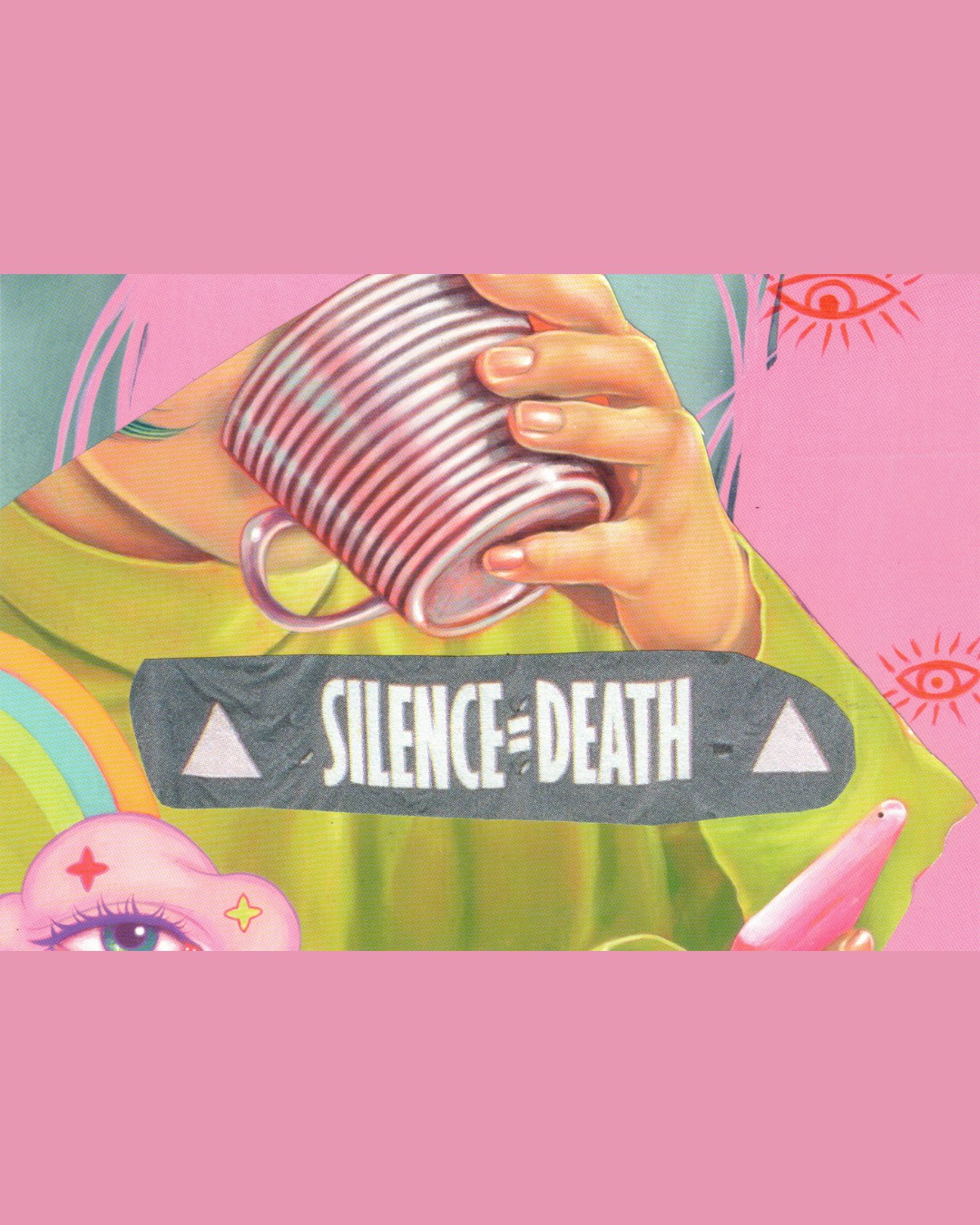 This administration is testing the limits of what it can get away with, and will keep doing so until we *SHUT* *IT* *DOWN*. It's time to speak out and act up, y'all! In any way, large or small, it all matters. And if you think for a minute that this call to action doesn't apply to you, you are gravely mistaken. Whatever you think is keeping you safe won't last -- fascism is insatiably power hungry, and it's only a matter of time before they come for you, too. How long will you wait? How many lives and histories and futures will be destroyed before you do something?
#actup #resistanceart #queerart #transisbeautiful #enemyfromwithin