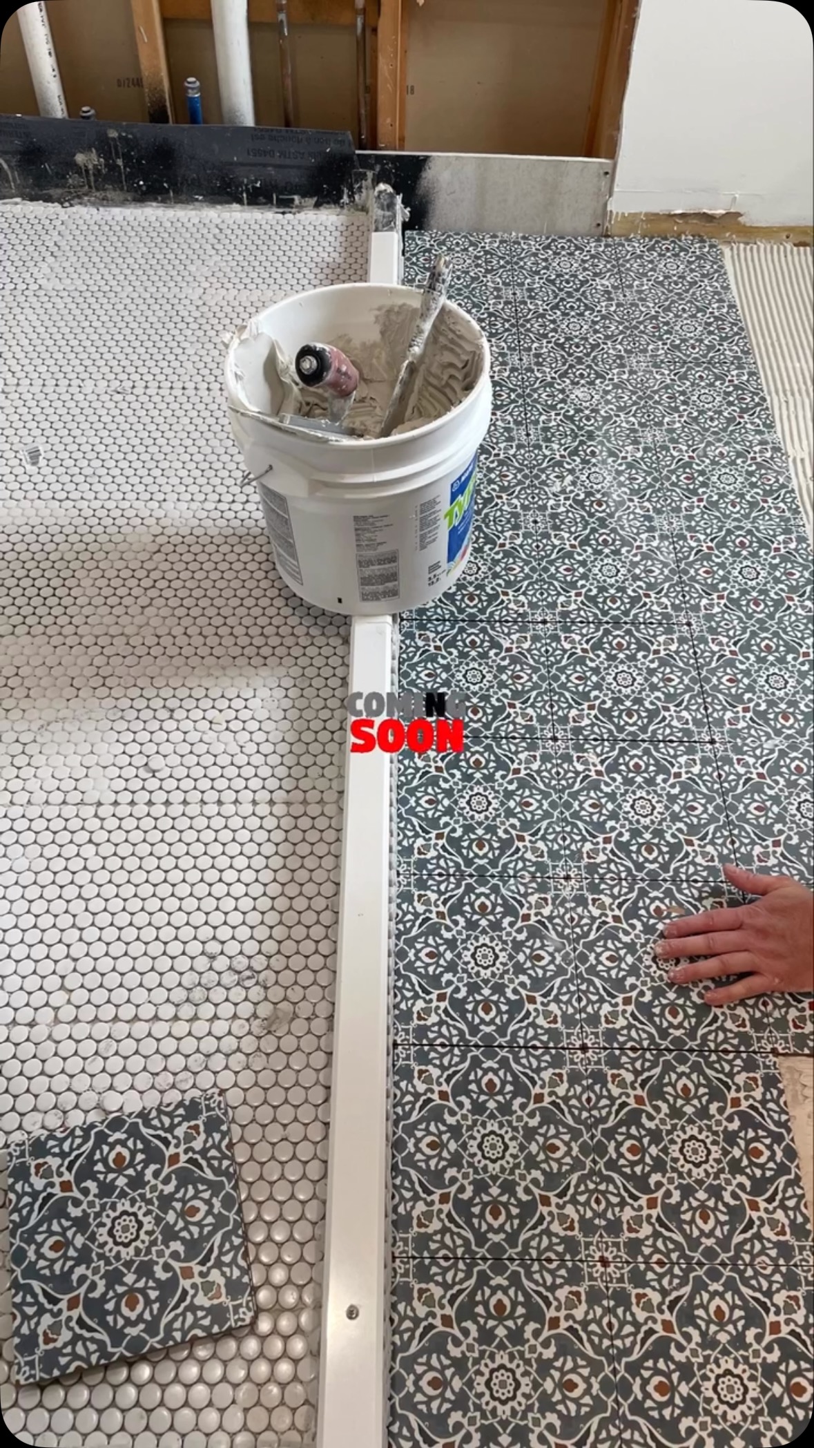 Project Showcase Saturdays: here are some before, progress, and after pictures of a bathroom gut and remodel. From space planning, to design, managing contractual services, and sourcing of material, bathroom and kitchen remodels are detail oriented jobs from start to finish.