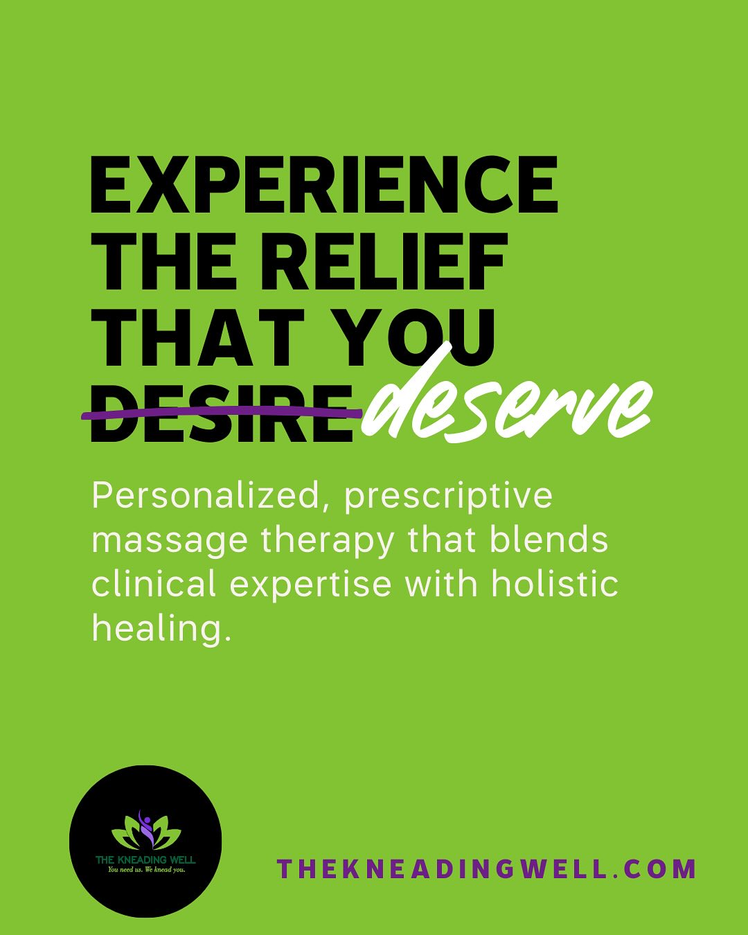 I'm thrilled to introduce our New Services!
š¤²š½ Therapeutic Massage
š¤²š½ Clinical Massage
š¤²š½ Athletic Recovery & Sports Massage
š¤²š½ Post-Surgery & Recovery Support Massage
š¤²š½ Coupleās Massage & Connection Workshops
Expect the same great care, now infused with even more heart and expertise. We're passionate about what we do and providing you with relief, recovery and relaxation.
Be on the lookout for how we can add value to your well-being through Reward..Relief..and Repeat.
::
#wellnessyourway
#massagetherapy
#catonsvillemassage
#baltimoremassage
#therapeuticmassage
#massageismedicine
#thekneadingwell