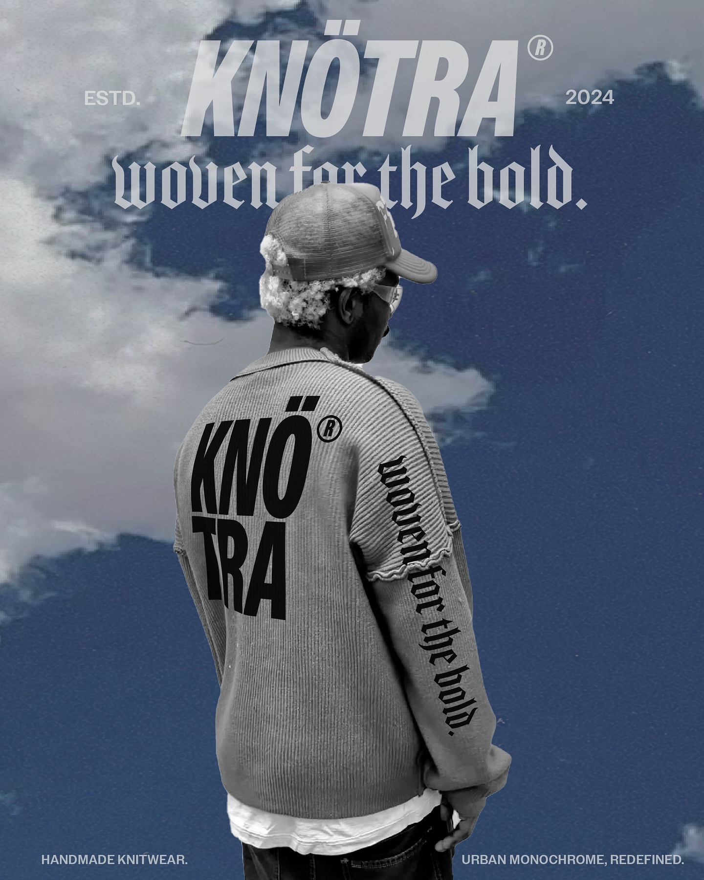 Knötra - handmade knitwear.
Urban monochrome, redefined.
Designed for those who embrace individuality, each piece merges structure with effortless style, creating a statement that speaks volumes. Woven for the bold.
Spots are open, reach out to book your spot✨
#branding #branddesign #graphicdesign