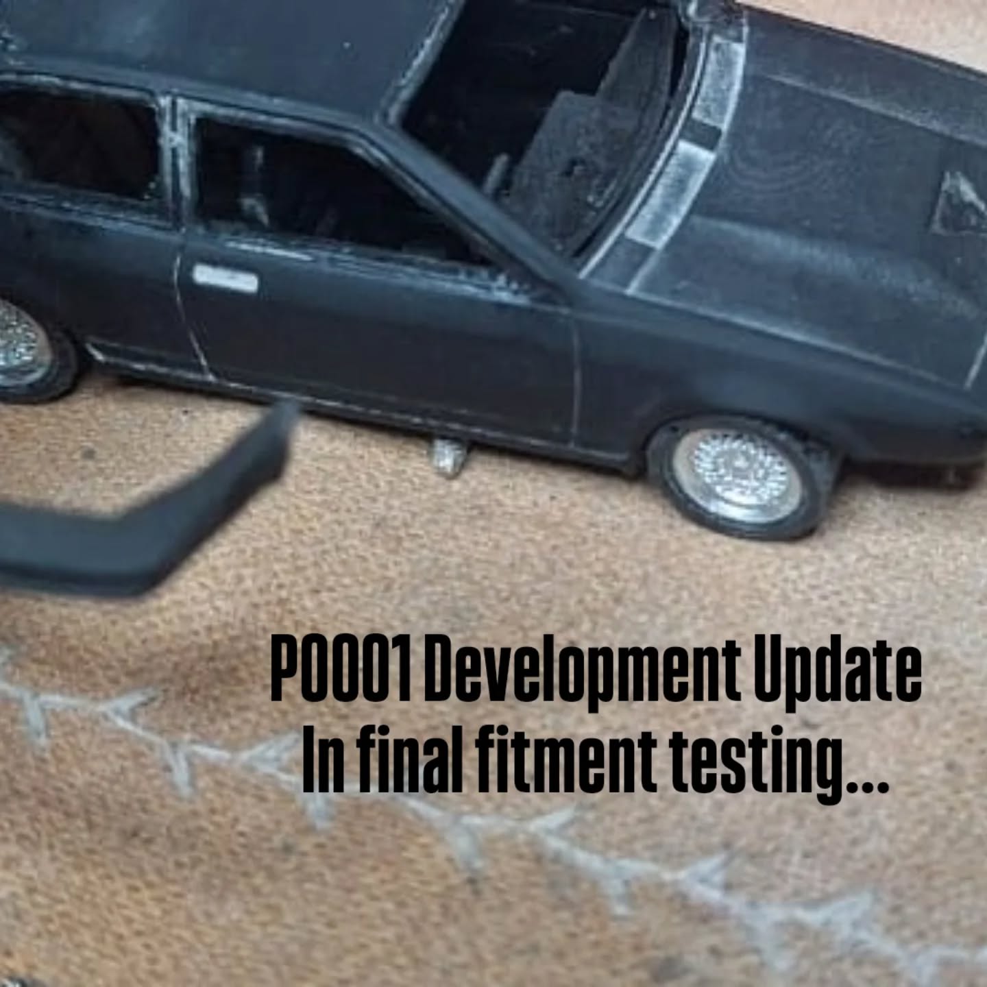 Yes, we have missed our self-imposed deadline, but things are progressing nicely on the development of our first 1/64 scale product.
This is an early prototype of P0001, being fitted with wheels and tyres and being used for interior fitment.
DUE in 2025.
#164scale
#madeinsouthafrica
#diecast
#3dprint
#modelcars