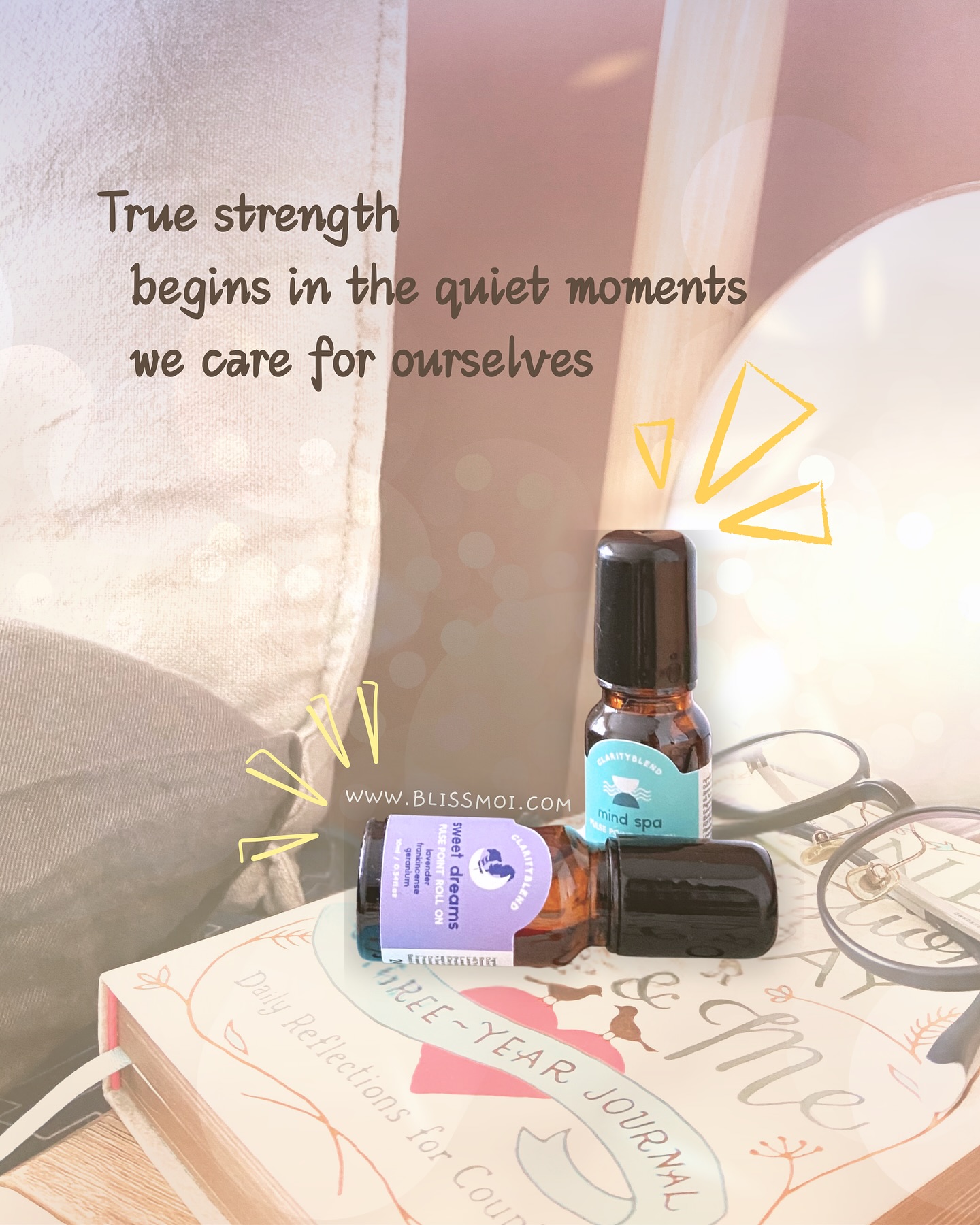 💪🏻True strength begins in the quiet moments we care for ourselves.💓
Not we hold it all together.
But when we pause, even for just a breath — and choose to tend to our own well-being.
That’s why we carefully selected these two roll-ons:
🌿 Mind Spa – to clear the mental fog, slow the racing thoughts, and bring a moment of calm when everything feels too much.
🌙 Sweet Dream – to help ease into restful sleep, especially on nights when your mind won’t settle.
Both are handcrafted in England 🇬🇧, with clean, soothing ingredients — vegan, cruelty-free, and free from artificial fragrance.
Keep them on your bedside. Reach for them when you need softness.
This is the kind of care that nourishes quietly — and deeply.
Products: @clarity_blend
💛 See more at www.blissmoi.com
#Blissmoi #naturalwellness