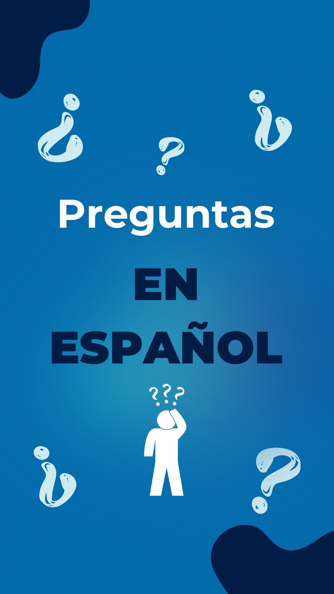 ✅ Who? → ¿Quién? / ¿Quiénes?
👉 “¿Quién es él?” (Who is he?)
👉 “¿Quiénes son tus amigos?” (Who are your friends?)
✅ What? → ¿Qué? / ¿Cuál?
👉 “¿Qué haces?” (What are you doing?)
👉 “¿Cuál es tu color favorito?” (What’s your favorite color?)
✅ Where? → ¿Dónde? / ¿A dónde? / ¿De dónde?
👉 “¿Dónde estás?” (Where are you?)
👉 “¿A dónde vas?” (Where are you going?)
👉 “¿De dónde eres?” (Where are you from?)
✅ When? → ¿Cuándo?
👉 “¿Cuándo es tu cumpleaños?” (When is your birthday?)
✅ Why? → ¿Por qué?
👉 “¿Por qué estudias español?” (Why do you study Spanish?)
✅ How? → ¿Cómo?
👉 “¿Cómo te llamas?” (What’s your name?)
👉 “¿Cómo se dice esto en español?” (How do you say this in Spanish?)
✅ How many/much? → ¿Cuánto? / ¿Cuánta? / ¿Cuántos? / ¿Cuántas?
👉 “¿Cuánto cuesta?” (How much does it cost?)
👉 “¿Cuántos amigos tienes?” (How many friends do you have?)
✅ With whom? → ¿Con quién?
👉 “¿Con quién vives?” (With whom do you live?)
#spanish #spanishteacher #languagelearning #spanishlessons #idioms #learningspanish