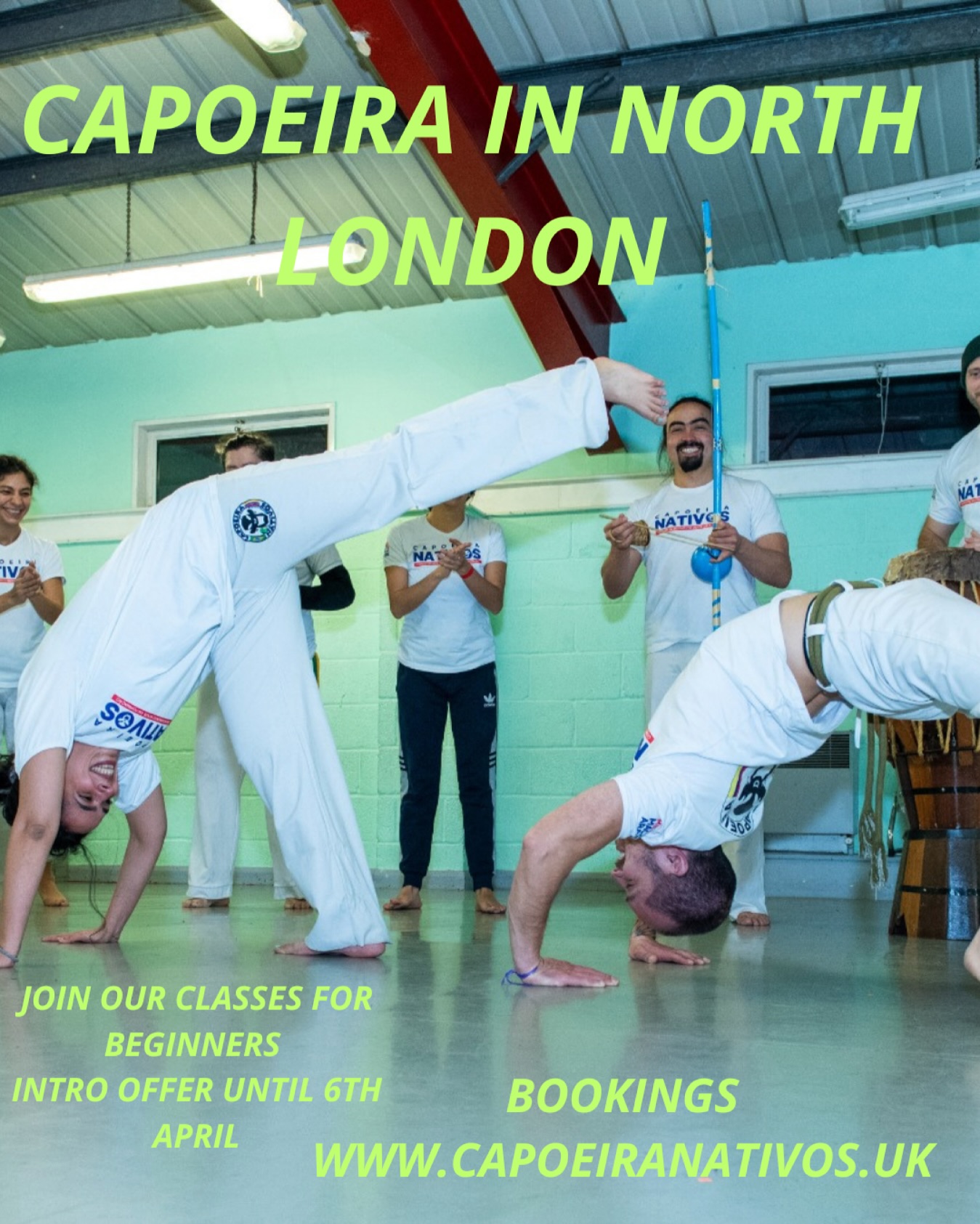 🦶🏼start your Capoeira Journey In April 2025
🦶🏼intro offer 4x classes for beginners £25
🦶🏼friendly Capoeira Community in North London
✅offer intro until 6th of April
Bookings: www.capoeiraNativos.uk
#Capoeira #capoeiralondon
See u in class 💪🏽
Dm for more info
@capoeiranativoslondon
@japaonativo
#Woodgreen #greenlanes #sevensisters #manorhouse
#tottenham #bounsgreen #capoeira
✅THE BENEFITS👇🏼
1. Strengthens and tones the body: Due to its aerobic and acrobatic nature, capoeira provides a full-body workout. The constant movements used in the dance-like martial art encourage flexibility, agility, and body coordination.
2. Improves mental clarity: Many of the moves used in capoeira require focus and intense concentration. The incessant focus and control over movements stimulates the brain, allowing for improved mental clarity.
3. Cultivates creativity: Capoeira encourages artistic expression through its complex movements. The combination of music and movement encourages practitioners to be creative, often crafting their own unique choreographies.
4. Develops self-discipline: As a martial art, capoeira teaches self-discipline and respect. Through rigorous and challenging classes, capoeira practitioners learn how to work hard and be committed to mastering the skills of the art form.
5. Promotes connection: Capoeira is a social art form, so classes provide a great opportunity to meet new people, make friends and build a supportive communit
6. Improves flexibility and balance: The constant movement and stretching of capoeira help to improve your flexibility, coordination and balance.
7. Increases focus and awareness: Through the movements and techniques of capoeira, practitioners gain greater awareness, focus and mindfulness.
8. Enhances physical fitness: Capoeira is a great full-body workout and helps to strengthen the bod and improve overall physical fitness.
9. Good cardiovascular workout: Capoeira is an aerobic exercise, meaning it helps to increase cardiovascular endurance and overall heart health.