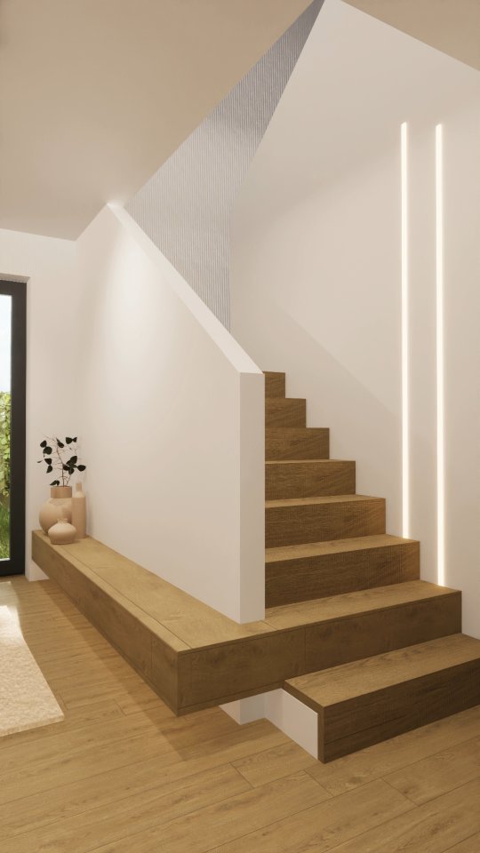 Eingang - oft unterschätzt, viel zu klein und lieblos geplant, dabei ist der Bereich sooooo wichtig.
Jacken, Schuhe, Taschen, Gäste, Kinder, Hunde.. alles landet erst einmal im Eingangsbereich 😄
Daher liebe ich diese Situation 🤩 viel Platz, Helligkeit und Stauraum, die perfekte Kombination 👍🏻
Wie findet ihr die Lösung Sitzbank neben Treppe?
#grundrissliebe #fertighausweiss #Hausbau #Eingang #Eingangsbereich #Holzhaus #Grundrissplanung #grundriss #Garderobe #Einbauschränke #sitzbank #Eiche