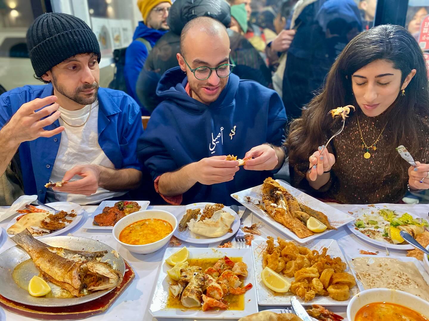 Still not over how Iconique this Egyptian seafood moment with loved ones earlier this winter was
