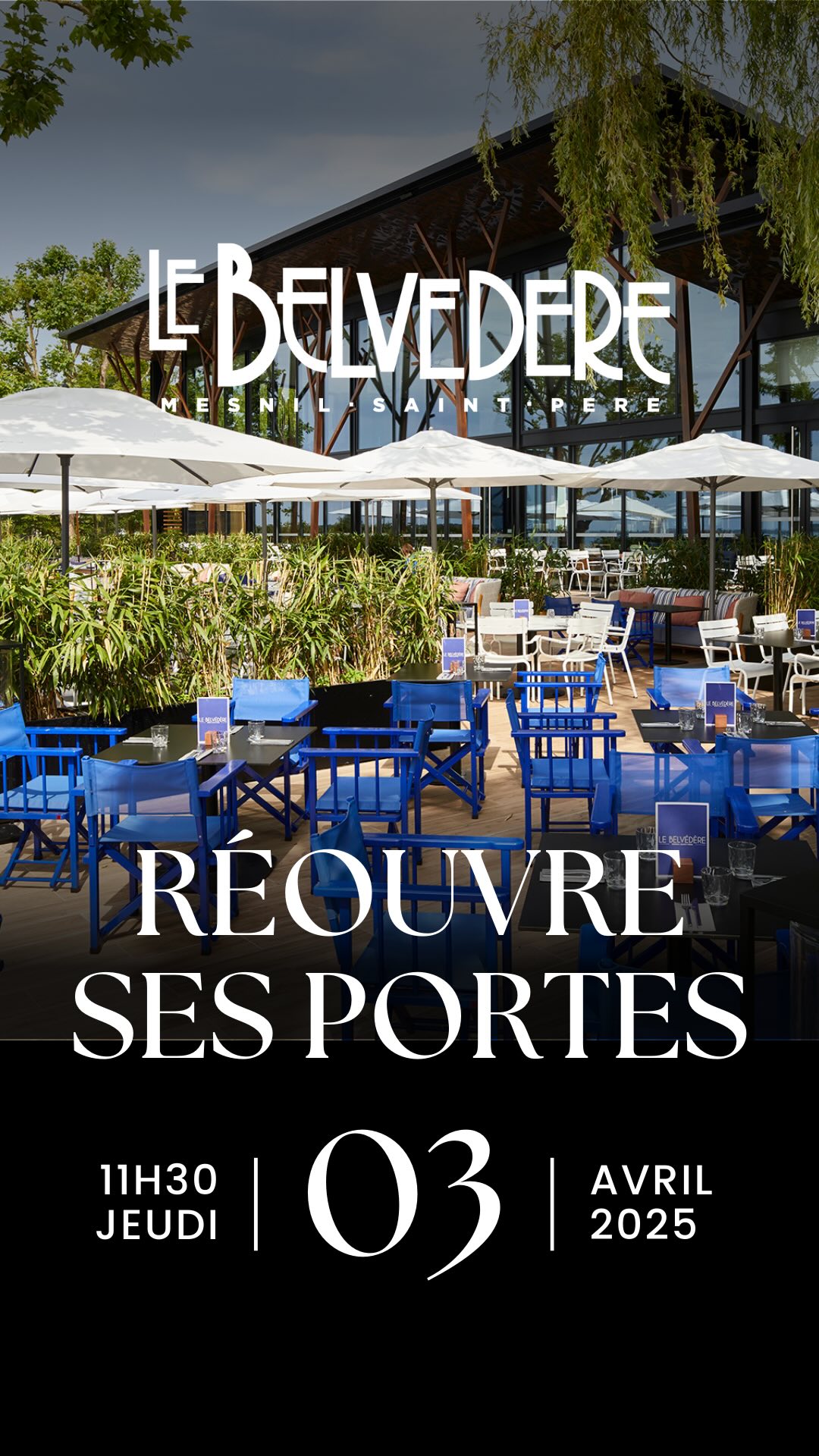✨ JEUDI 3 AVRIL – RÉOUVERTURE OFFICIELLE ✨
Le Belvédère rouvre ses portes… face au lac, sous le soleil ☀️
Terrasse installée, ambiance au rendez-vous, et une toute nouvelle carte à vous faire découvrir 🍴
Fraîcheur, gourmandise, et cette vue qu’on ne présente plus 💫
🌞 Le soleil sera là. Et vous ?
📅 Réservez votre table dès maintenant (lien en bio)
#Réouverture #LeBelvedere #VueLac