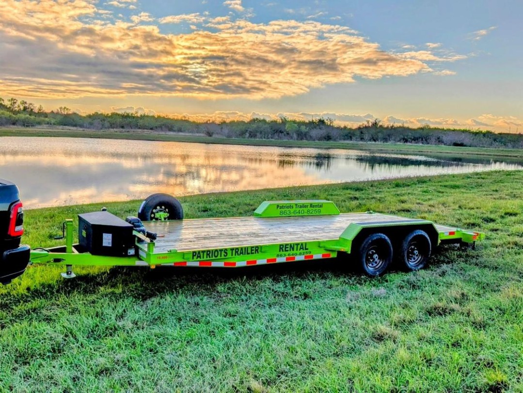 Check out our 10k 20' vehicle/equipment hauler. it's loaded with options and accesories to make your rental an easy experience.
www.PatriotsTrailerRental.com