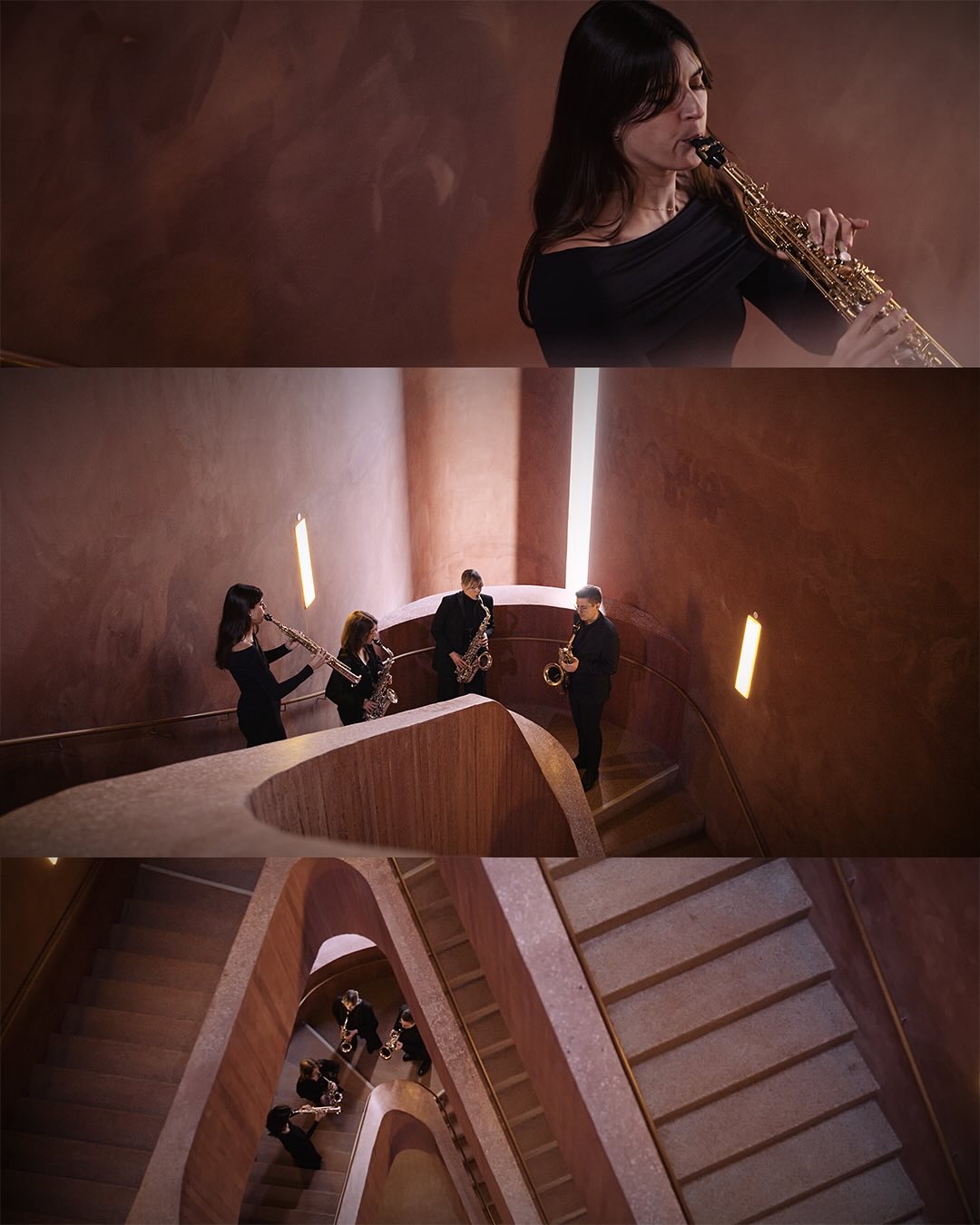 Some outtakes from our video for Maurice Ravel’s Trois beaux oiseaux du Paradis. 🕊️
Link to all streaming platforms in our Story and Bio.
🎥 @copulaproductions
#saxophonequartet #classicalmusic #mauriceravel #video #troisbeauxoiseauxduparadis #musicians #classicalbuzz
