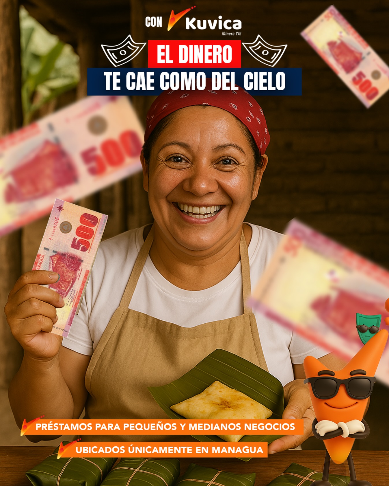 💸 Somos la empresa que llega y te presta justo en el momento en que ocupas que un dinero te caiga del cielo 💸
✅ Préstamos para pequeñas y medianas empresas
✅ Deben estar en Managua (no válido para otras zonas)
✅ Debes contar con buen historial crediticio