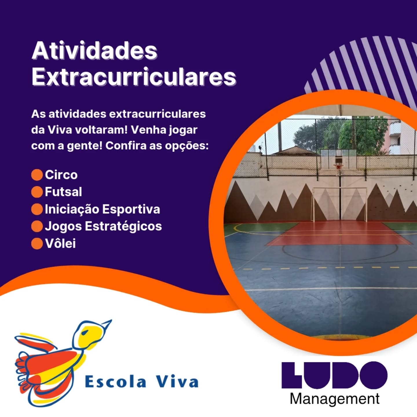 📣 Atenção, famílias da Escola Viva! As atividades extracurriculares estão de volta! ⚽️🏐🎪
Sabemos a importância de atividades que complementam o aprendizado em sala de aula.
Por isso, a Ludo está entusiasmada em continuar a parceria de sucesso com a Escola Viva, trazendo de volta as atividades que voces tanto amam!
Preparem-se para mais um ano de muita diversão e aprendizado! Venha jogar com a gente! 🚀
Entre em contato com a escola para saber mais sobre as modalidades oferecidas e como participar.
#Ludo #EscolaViva #AtividadesExtracurriculares #Esporte #Movimento #Diversão #Aprendizado