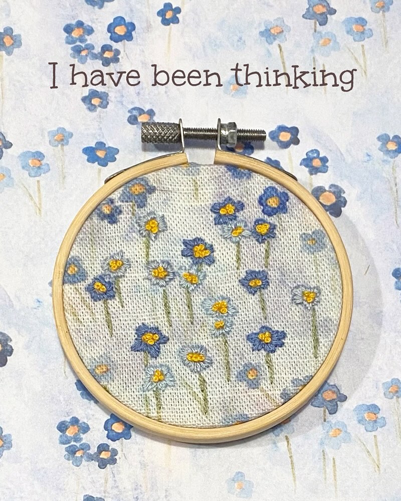 I have been thinking of making my forget-me-not design as a fabric, and recently wondered about wrapping paper and other stationary too! What do you think?