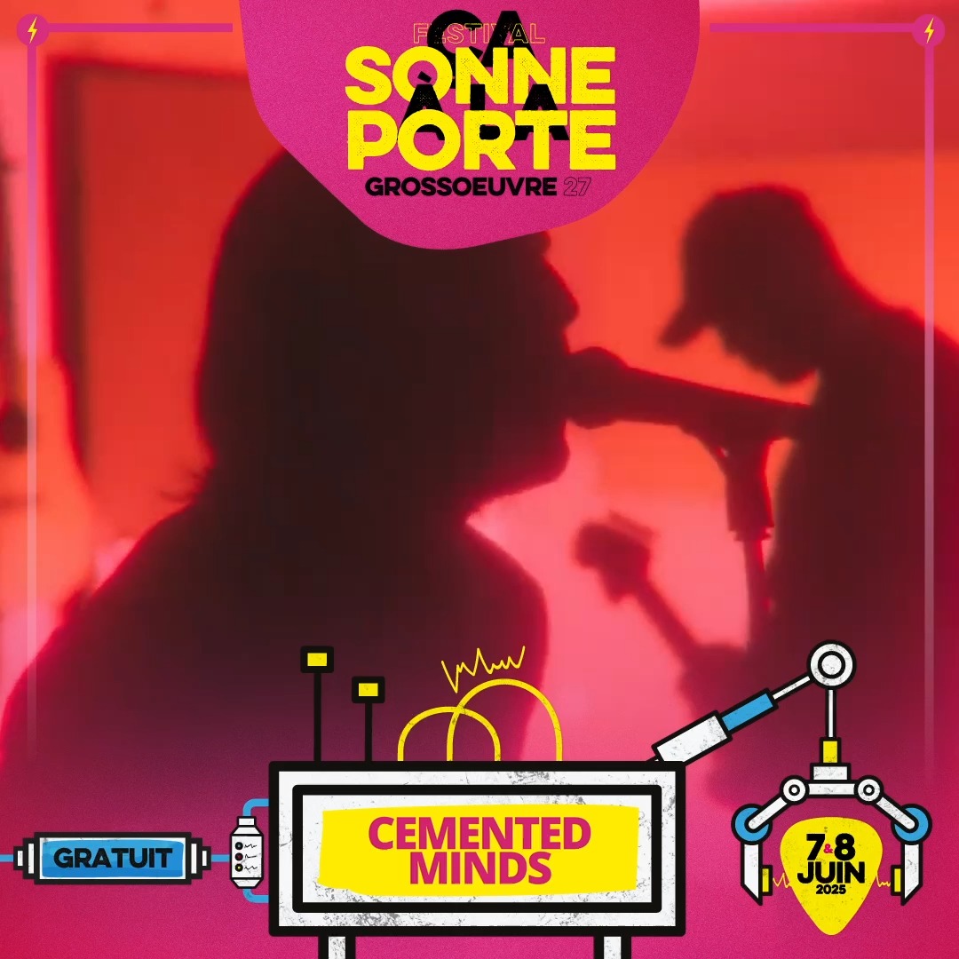 ⚡️🩷 Focus sur @cementedminds_ 🩷⚡️
Cemented Minds, post-punk libre et viscéral, insuffle un esprit de révolte et d’évasion. On y retrouve la légèreté de The Cure, l’énergie d’Eagulls et la puissance d’Holograms. Porté par une pensée existentialiste, le groupe brise les carcans et libère les esprits. Envolées de parpaings, énergie brute, un élan de rébellion où rien ne nous arrête.
☀️ Rdv les 7 & 8 juin 2025 à Grossoeuvre pour la 18è édition du festival GRATUIT !
Évreux Portes de Normandie ⚡️ Département de l'Eure ⚡️ Mairie de Grossoeuvre ⚡️ Ville d'Evreux
#festival #normandie #rock #eure #evreuxnormandie #CSALP