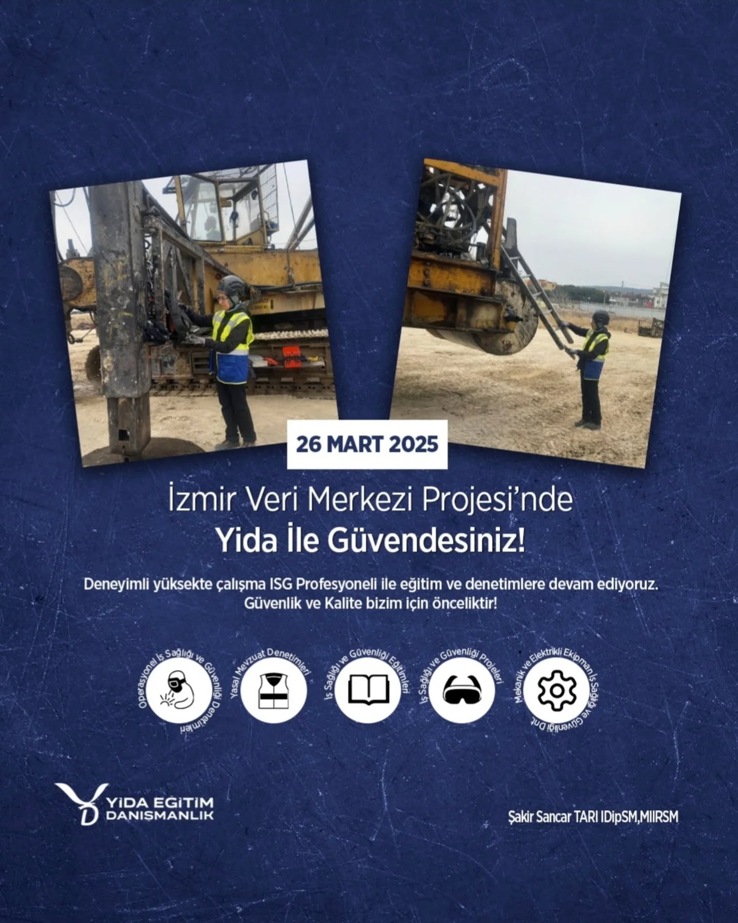 İzmir Veri Merkezi Projesi'nde Yida ile Güvendesiniz!
Deneyimli İSG profesyonellerimizle eğitim ve denetimlerimize devam ediyoruz. Güvenlik ve kalite bizim için önceliktir!
📍 Yüksekte Çalışma Denetimi
📍 İş Sağlığı ve Güvenliği Eğitimi
📍 Kişisel Koruyucu Ekipman Kontrolü
#İSG #GüvenliÇalışma #İzmirVeriMerkezi