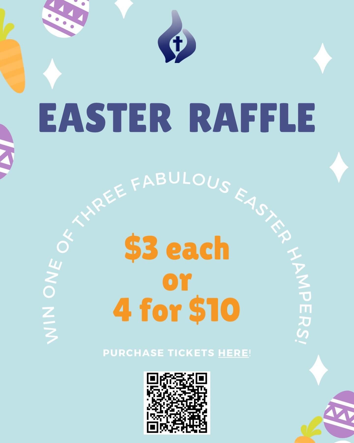 The Easter Raffle is almost upon us! Make sure you get your tickets into the draw. We look forward to the Easter Bonnet Parade, Easter Raffle and Easter Liturgy on Friday!