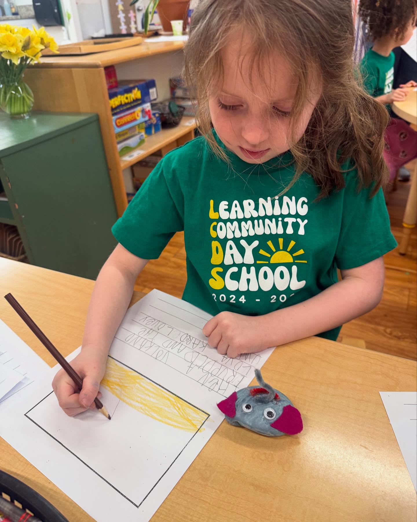 Our Kindergarteners have been learning about the parts of a story:
🧜♀️Character
🌆Setting
❌Problem
🎬Beginning, Middle, End
Brooke & Allyson's friends created rock characters and have been busy writing and illustrating their own stories in Writer's Workshop. They can't wait to share them with their family and friends.📖
#TheLearningCommunity
#EarlyChildhoodEducation
#Preschool
#FairfieldCountyCT
#WestportCT
#PlayIsLearning
#EmergentCurriculum
#HandsOnLearning
#ProjectApproach
#SocialEmotionalLearning
#PreschoolScience
#CommunityBuilding
#Kindergarten
#EmergentWriters
