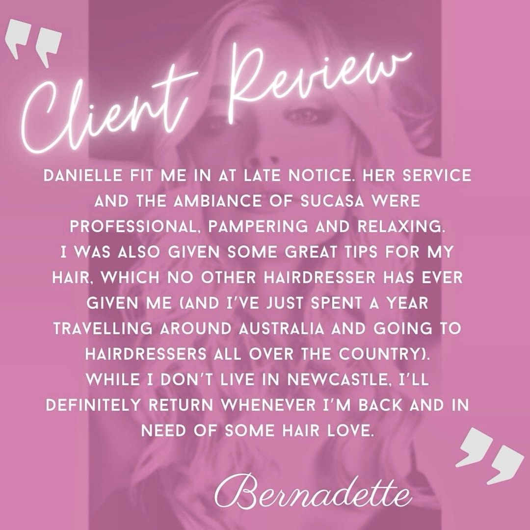 “Nothing makes us happier than hearing how much you love your hair! ✨ Here’s what one of our amazing clients had to say about their experience at SuCasa Hair.
*
*
*
#googlereview #happyclientshappyme #hairstylist #smallbusiness #hairsalon #hairofinstagram #hairinspo #hairstyling #love #haircolourist #hairdresser #sucasahairartistry #newcastlensw #hairsalonadamstownnsw