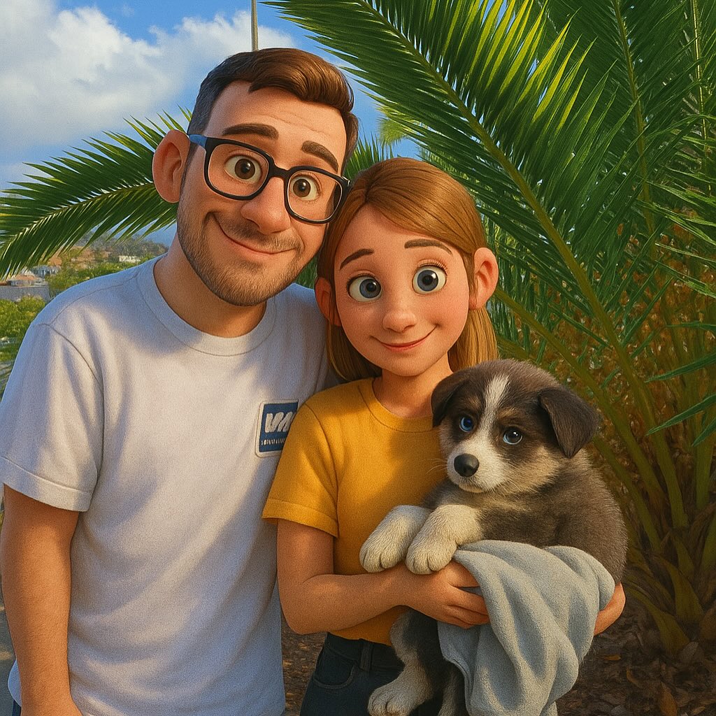 De cachorra real a protagonista animada 💙
Kala crece, y con ella, nuestra ilusión 🐶
Gracias @fhdeznao @santialava por confiar, por compartir cada momento y por dejarnos transformar sus recuerdos en pura magia 🪄
Nos unimos a la tendencia Pixar y… no podemos estar más felices con el resultado
.
.
.
.
✂️——————
#PixarStyle #BorderCollie