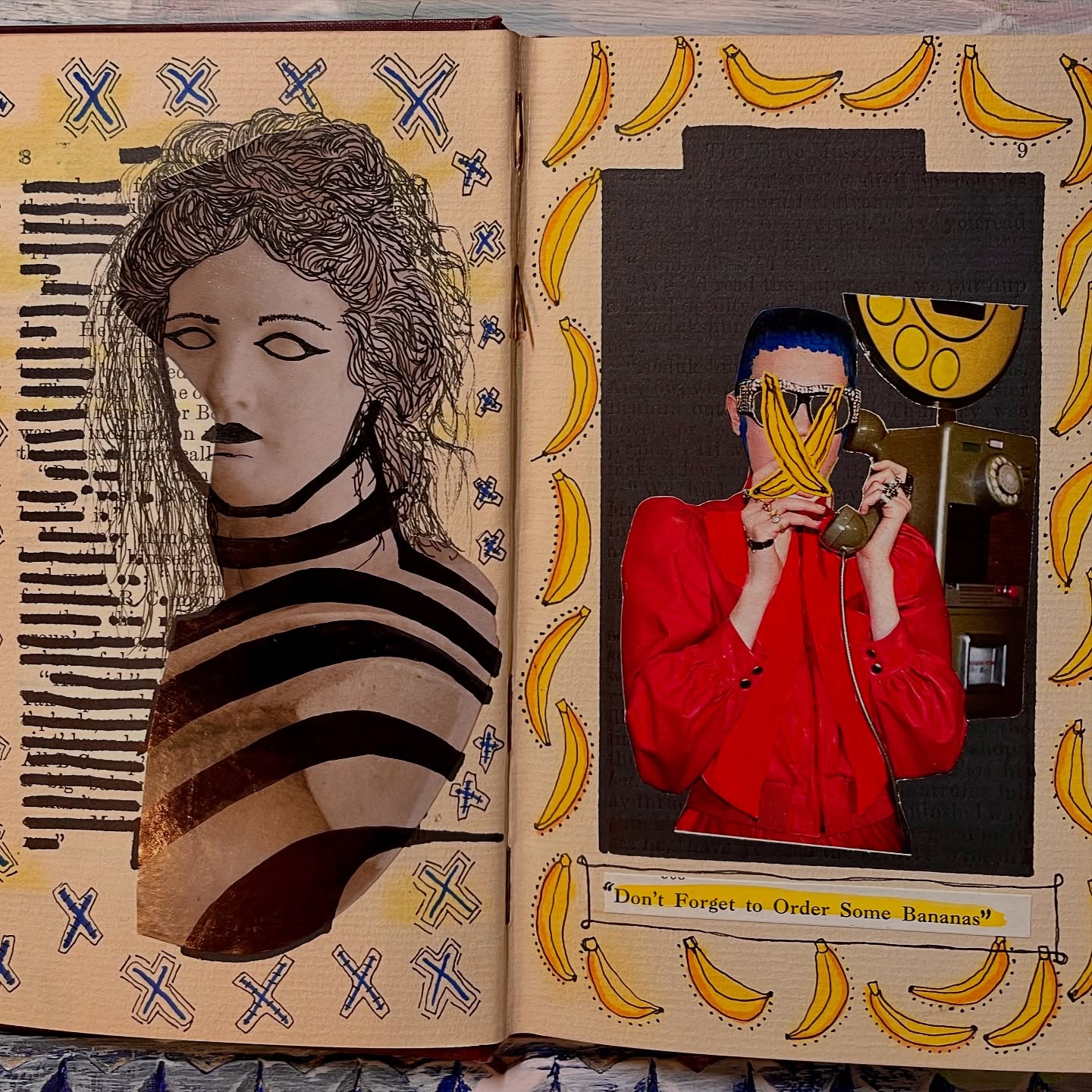 Found this art collage by @horseskins in one of my moving boxes!!! 🩵💙🩵💙🩵