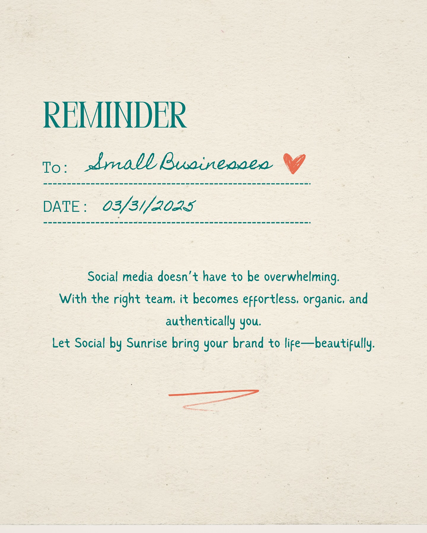 Feeling overwhelmed by social media? You’re not alone. But here’s the truth—content creation doesn’t have to be hard. With the right strategy and support, your brand can shine organically and effortlessly.
At Social by Sunrise, we specialize in aesthetic content creation, small business marketing, and authentic brand storytelling. Let us be the team that takes your social to the next level.
Ready to grow your online presence?
DM us or click the link in bio to get started!
#SmallBusinessMarketing #ContentCreationMadeEasy #SocialMediaForSmallBusiness #OrganicMarketing #AestheticContent #SocialMediaStrategy #SocialBySunrise #CreativeAgency #MarketingTips #BrandGrowth
