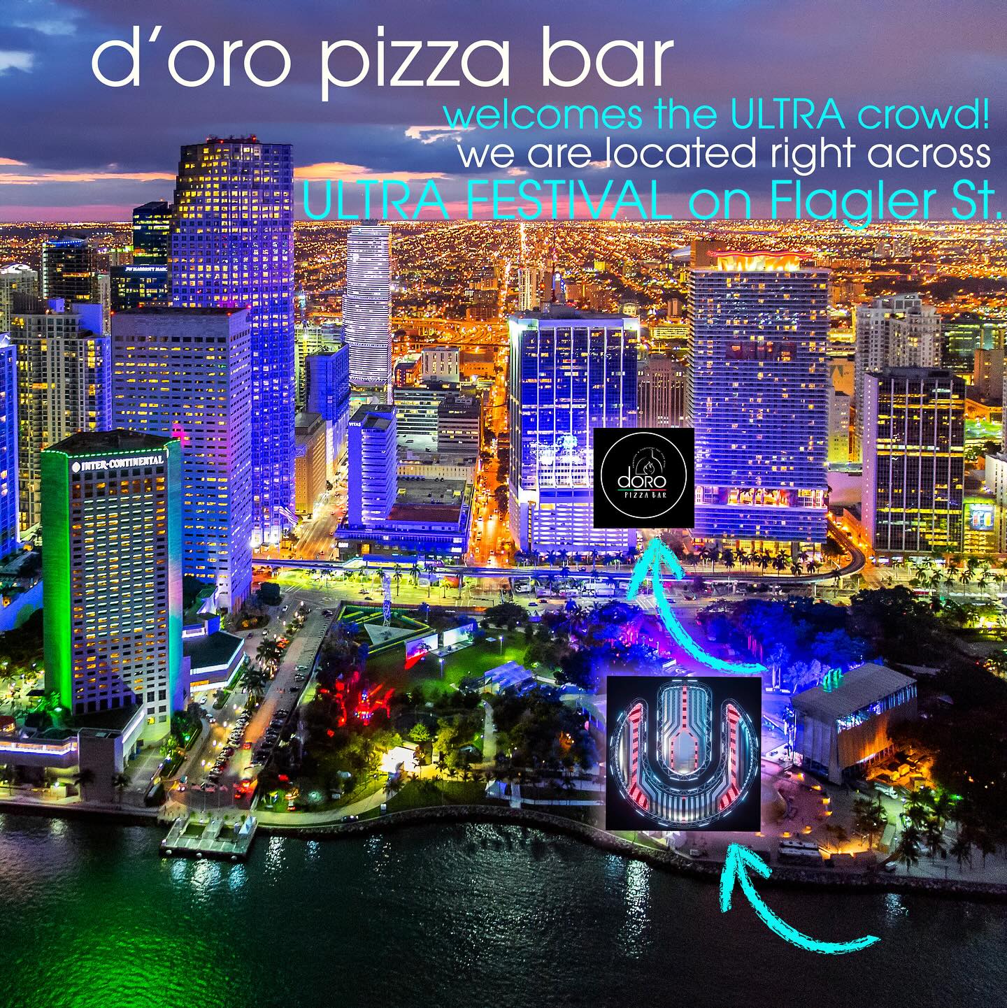 Welcoming the ULTRA crowd! 😎🎼🎤
D’Oro Pizza Bar 🍕 will be open LATE 🌃 all weekend during ULTRA Festival ✨ Located just across Bayfront Park on Flagler Street.
#doropizzabar #dorocaffe #doromiami #pizzagourmet #ULTRA25 #UMF2025 #ULTRAMUSICFESTIVAL #downtownmiami #biscayneblvdmiami #bayfrontpark #freshpizza #openlate #AreYouReady #Ultra2025
.
-
.
-
.
#MiamiMusicWeek #MMW2025 #ULTRA #bayside #freshpizza #miamimidtown #pizzalove #pizzatime #pizzaislife #pizzalovers #pizzalover #pizzapizza #lovepizza #ilovepizza #pizzafreaks #instapizza