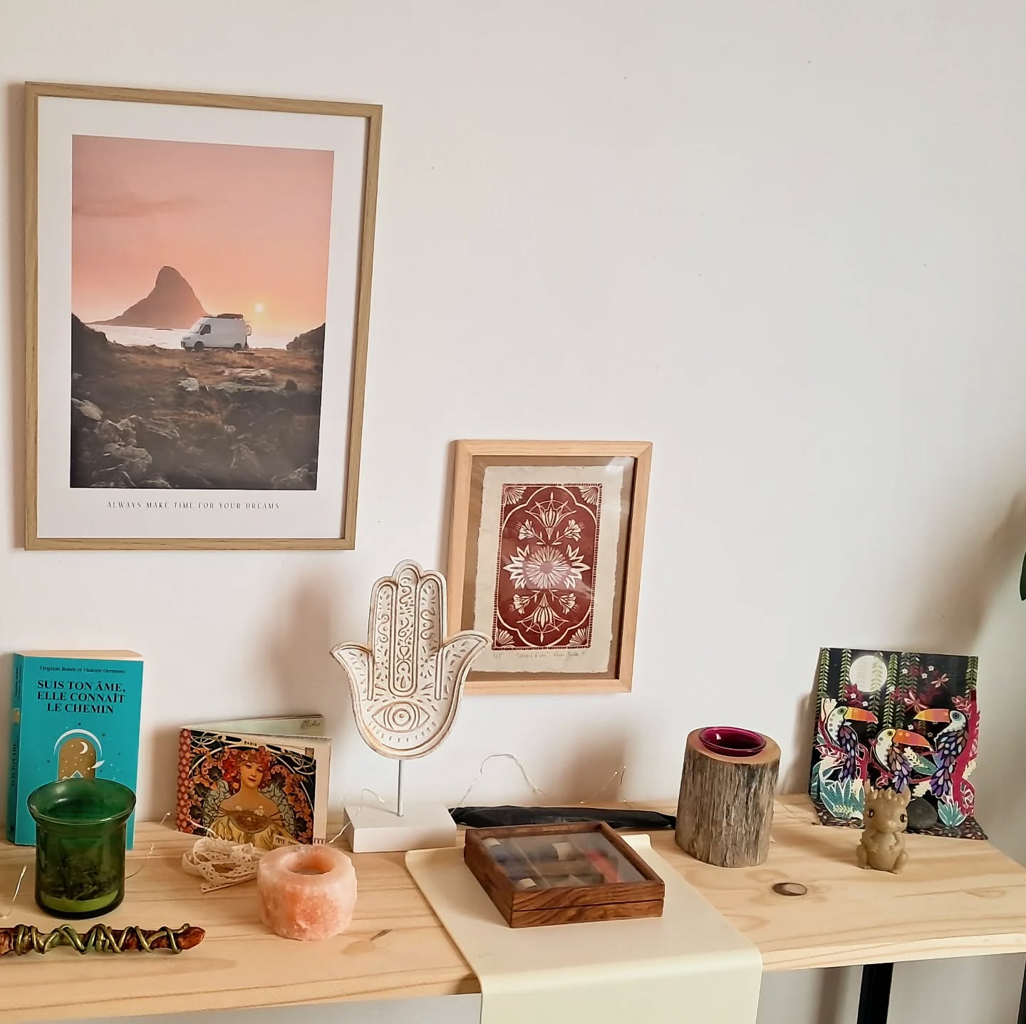 Une partie de mes petits grigris qui m'accompagnent en séance... ✨️