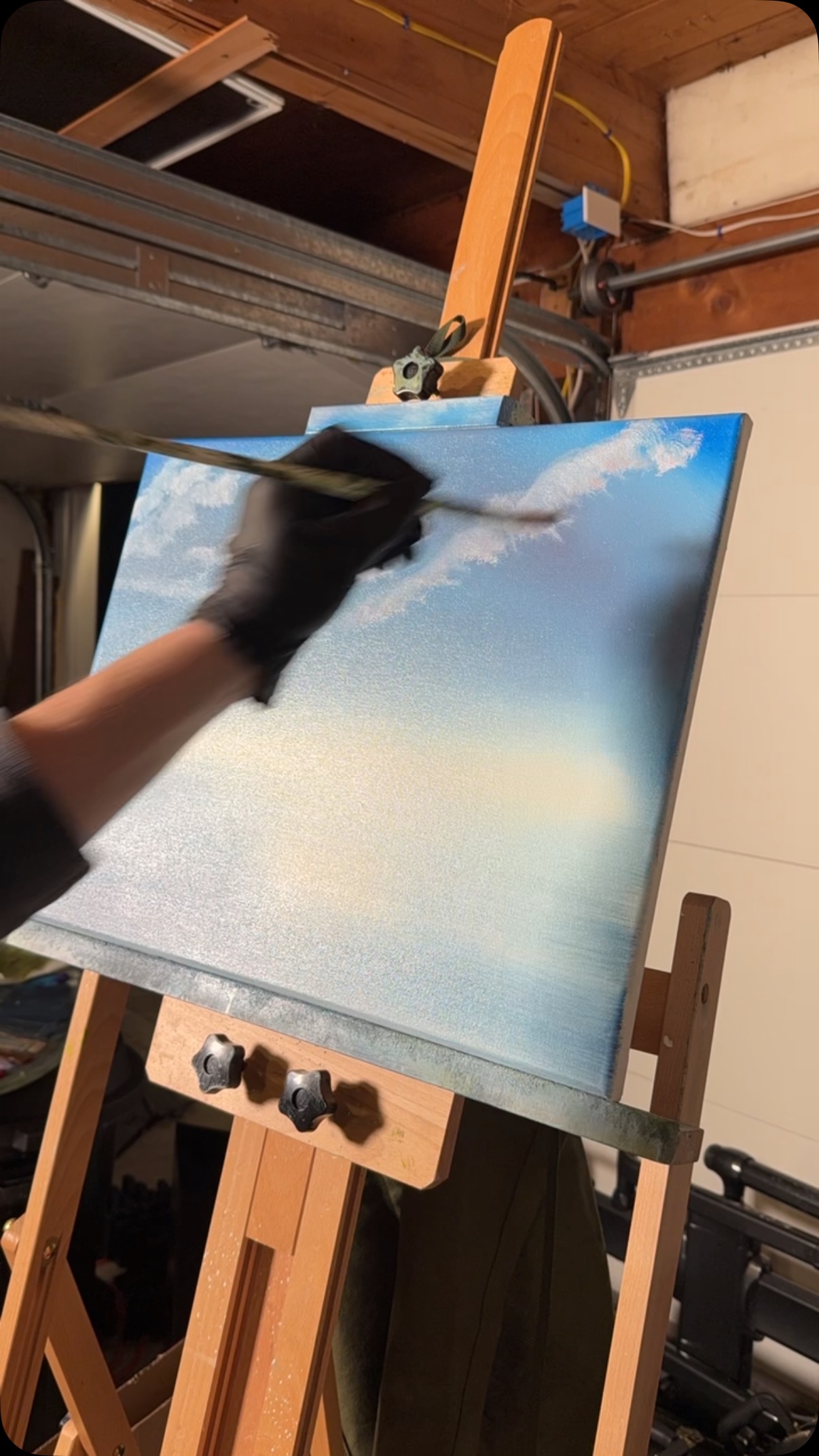 Timelapse of my latest painting. 16x20 oil on canvas. #bobross #happytrees #oilpainting #timelapse #feelingood #