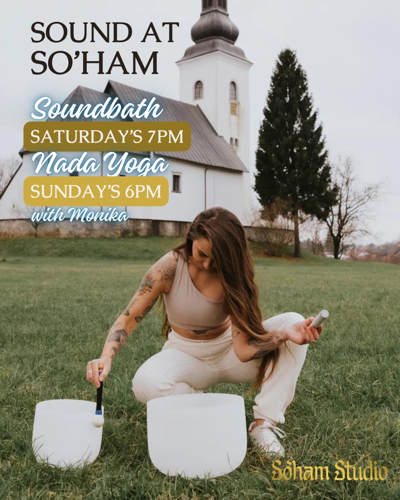 ✨ Sound at So’ham ✨
Drop into deep peace through the power of sound and vibration.
🌀 Saturdays | 7pm | Sound Bath with Monika
A restorative sonic journey to help you release tension and realign your energy. Let the soothing tones of crystal bowls, chimes, gong and harmonium guide you into a meditative state of deep relaxation.
🎶 Sundays | 6pm | Nada Yoga with Monika
Explore the ancient yoga of sound through mantra, voice activation, asana and meditative listening. A powerful practice to connect within, open your heart, and raise your vibration.
Come as you are. No experience needed.
#SoHamStudio #SoundHealing #SoundBathHamilton #NadaYoga #YogaOfSound #CrystalBowls #HamiltonWellness #YogaHamilton #SpiritualSundays #SaturdayReset #VibrationIsMedicine #EnergyHealing #YogaCommunity #SoHamSaturdays #SacredSound