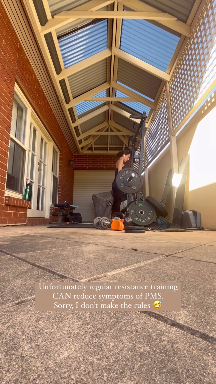 Resistance training promotes endorphin release and neurotransmitter production like dopamine which help to manage mood swings associated with PMS. 🕺🏽
Timing and intensity is definitely key. We don’t want to be pushing ourselves all cycle long. Did you know that there are certain points in your cycle when your body can handle heavier weights and higher intensity exercise?