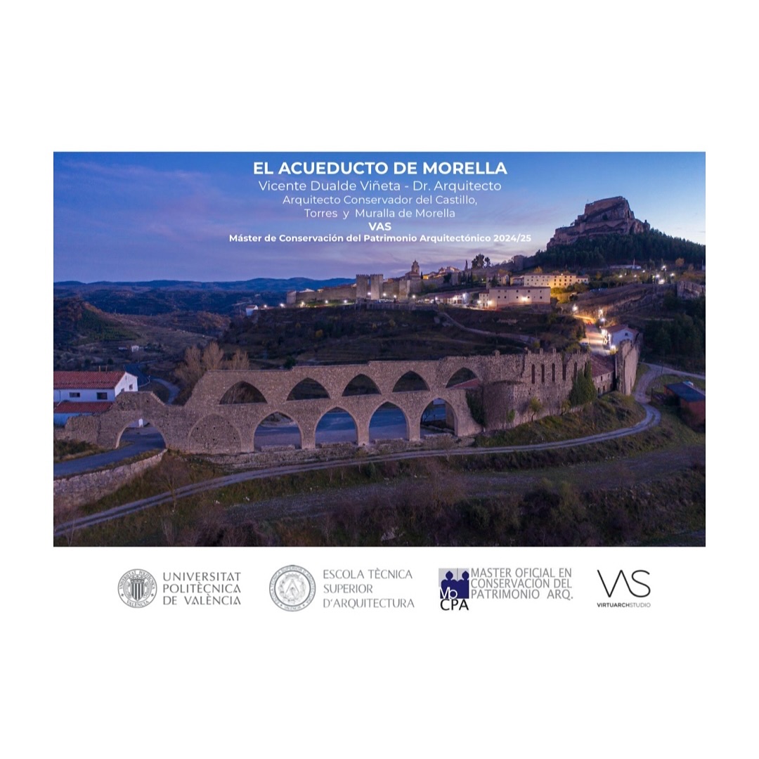 Hola!
Demà participem dintre del marc del @upv_mastercpa en el Seminari: La Gestió del Patrimoni Arquitectònic, una oportunitat. 💙
Vicente Dualde exposarà l’Aqüeducte de Morella, amb la part audiovisual que va realitzar @fotografia_de_lo_invisible ! 📹
El seminari es realitzarà en dues jornades: els dies 1 i 8 d’abril, vos adjuntem el llistat de ponències súper interessants que planteja el Màster de Conservació de Patrimoni Arquitectònic de la @etsaupv , vos esperem! 👋🏼
•
#architechture #master #upv #mcpa #patrimoni #patrimonicultural #morella #acueducto #aqueduct #conferencia #lecture #valencia #vas #virtuarchstudio