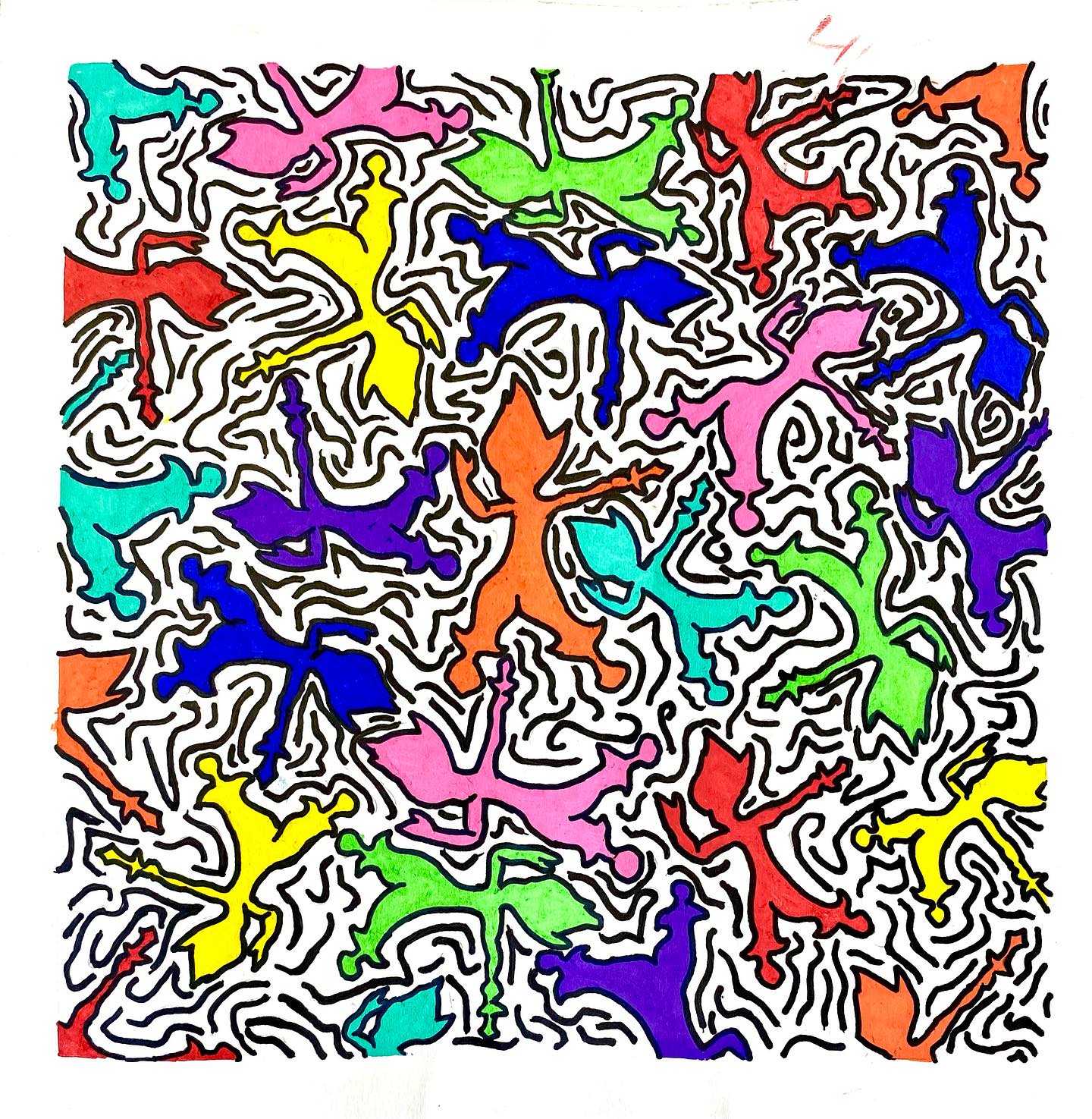 A la manière de #keithharring #posca