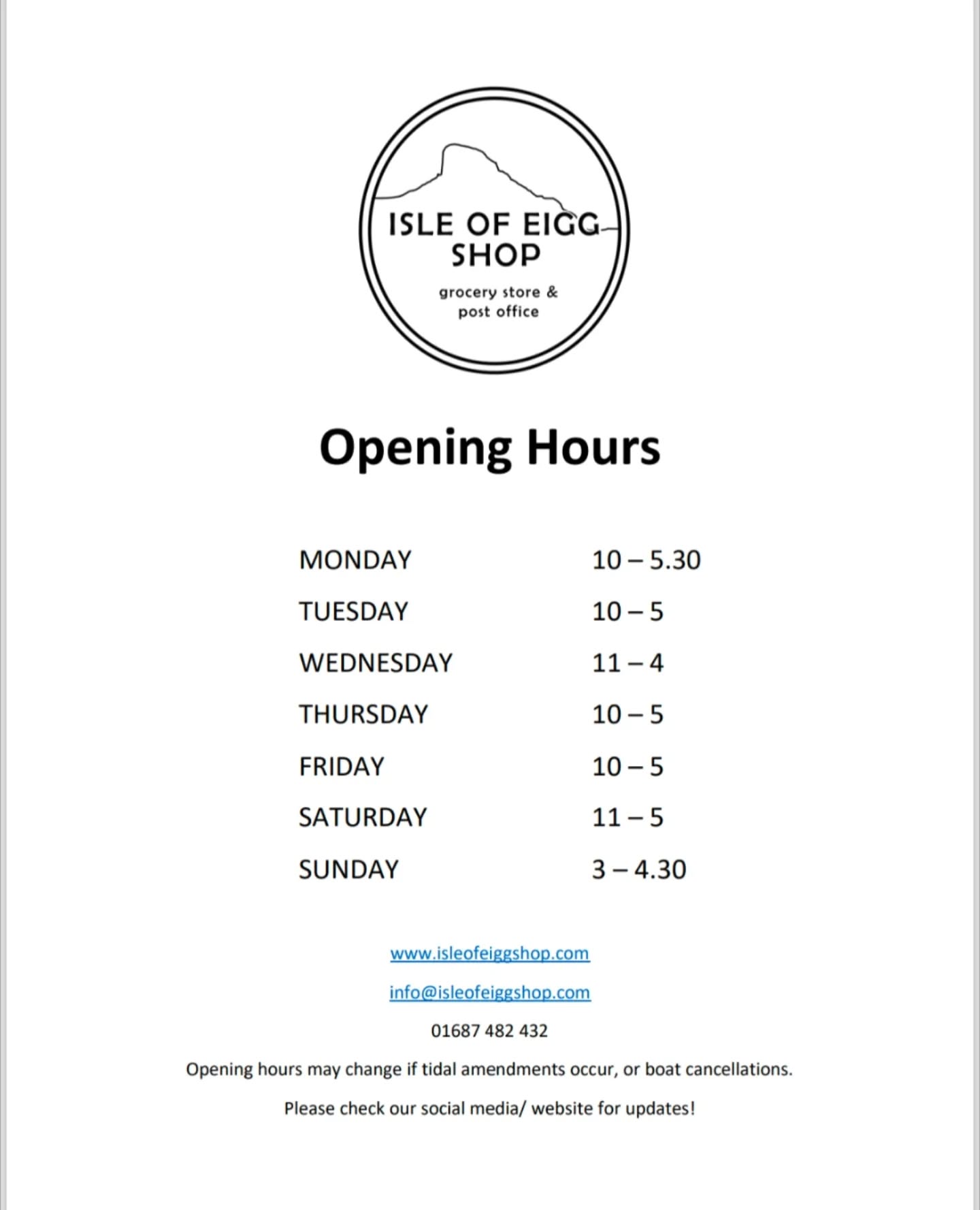 Now open 7 days!