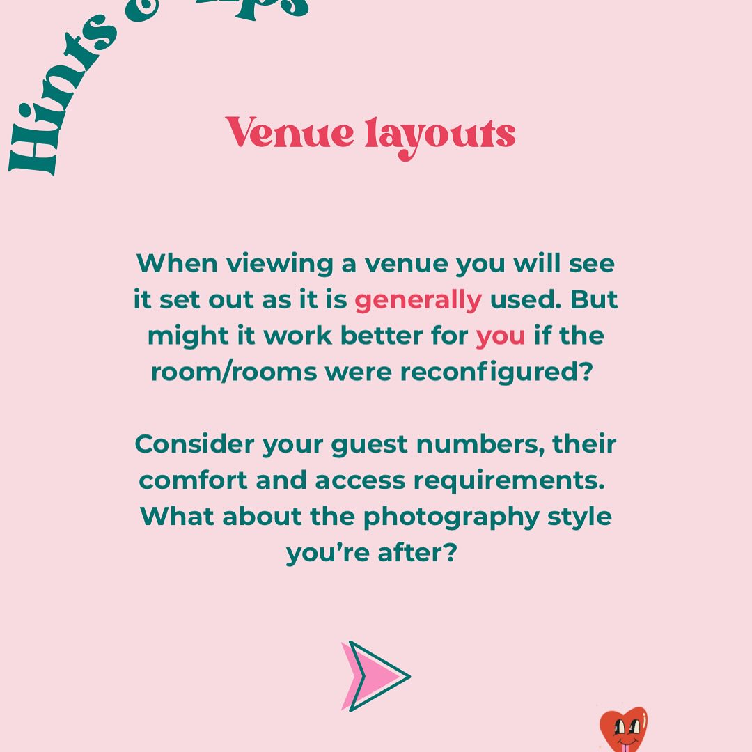 Look at venues with an eye on potential - what you see doesn’t have to be what you get. If you’re using a planner they will almost certainly be one step ahead of you, but make sure that they understand your priorities and requirements.
💕💍❤️
#weddingplanning
#weddingpodcast
#wildlywedpod
#weddingvenue
#weddingtips