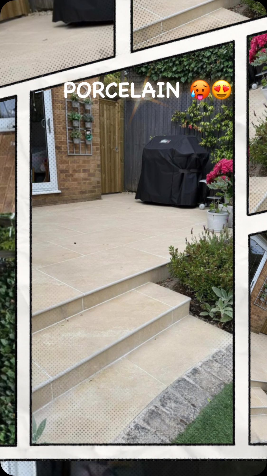 PORCELAIN 🤪🫠🤤😮💨 hits different doesn’t it.. #porcelain #tile #landscapedesign #landscaping #freequotes #gardendesign #patio #paths #brickbond