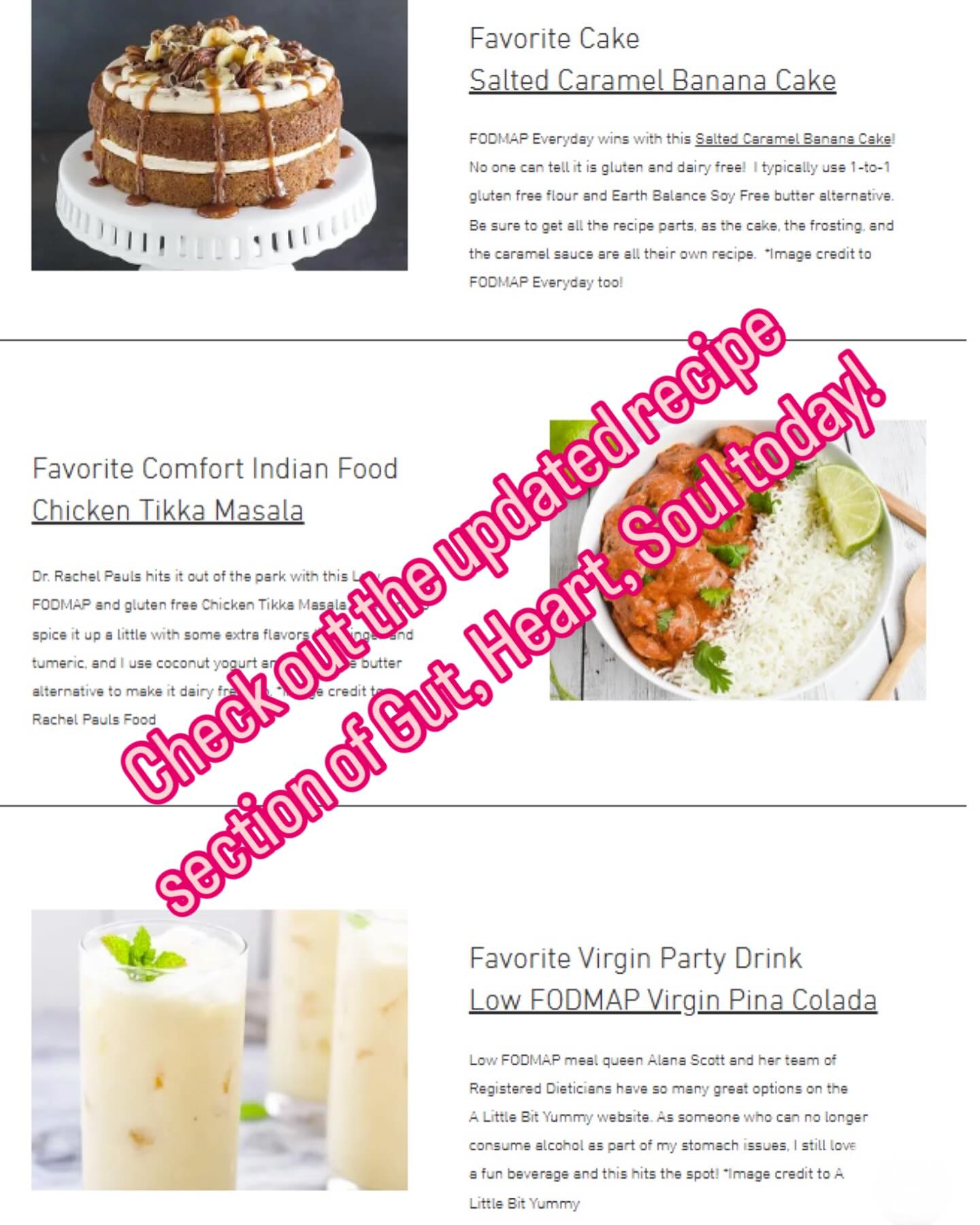 Check out the new recipes for the Gut, Heart, Soul site at www.gutheartsoul.com/resources/recipes #gutheartsoulofficial #lowfodmap #healthyeating