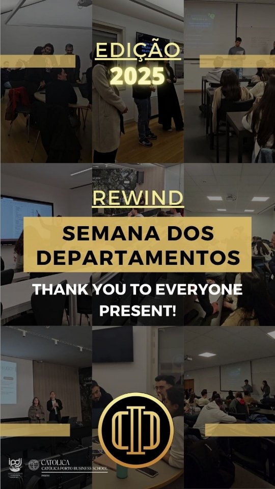 📣E assim damos por terminado a nossa primeira edição das Semanas dos Departamentos do Católica Porto Investment Club🚀✨
Obrigado a todos aqueles que participaram nestas sessões💛 e, em especial, fica um grande obrigado aos nossos convidados para cada atividade!✨ Todos os departamentos estão de parabéns! Mas, qual é que achas que ganhou o desafio?...🤔 Diz-nos nos comentários qual foi a tua semana favorita!🎖
Fica atent@ 👀 Estão a chegar grandes novidades!🚀🚀